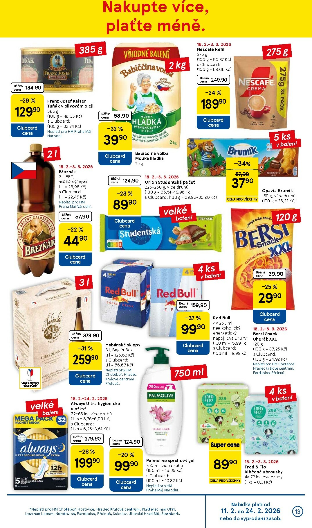 tesco - Tesco leták platný od středy 18.02.2026 do úterý 24.02.2026 - page: 13