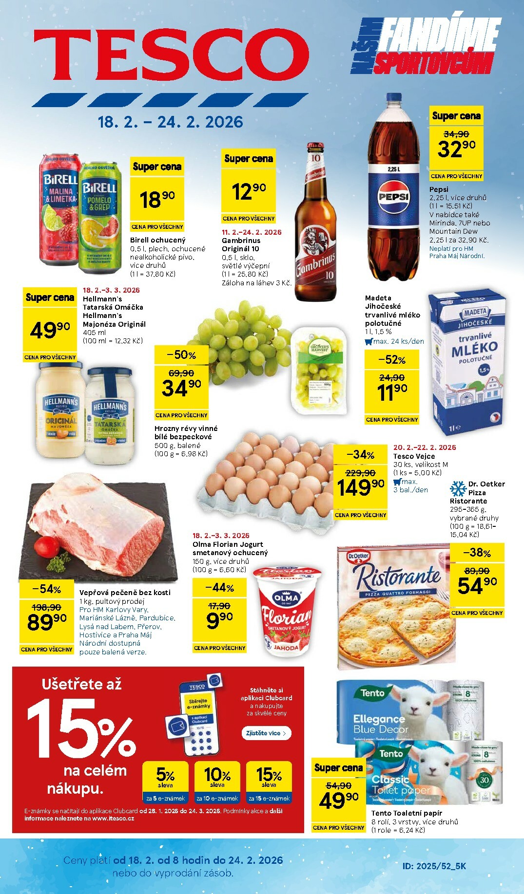 tesco - Tesco leták platný od středy 18.02.2026 do úterý 24.02.2026 - page: 1
