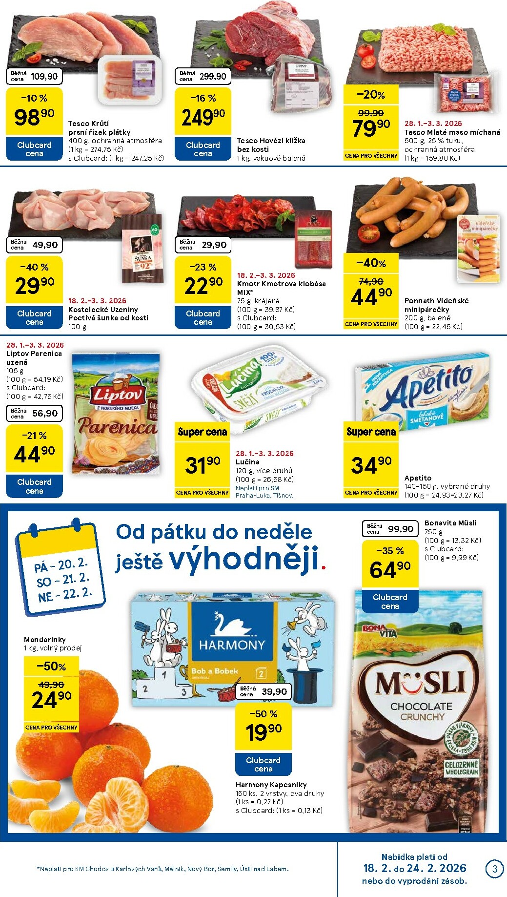 tesco - Tesco supermarket leták platný od středy 18.02.2026 do úterý 24.02.2026 - page: 3