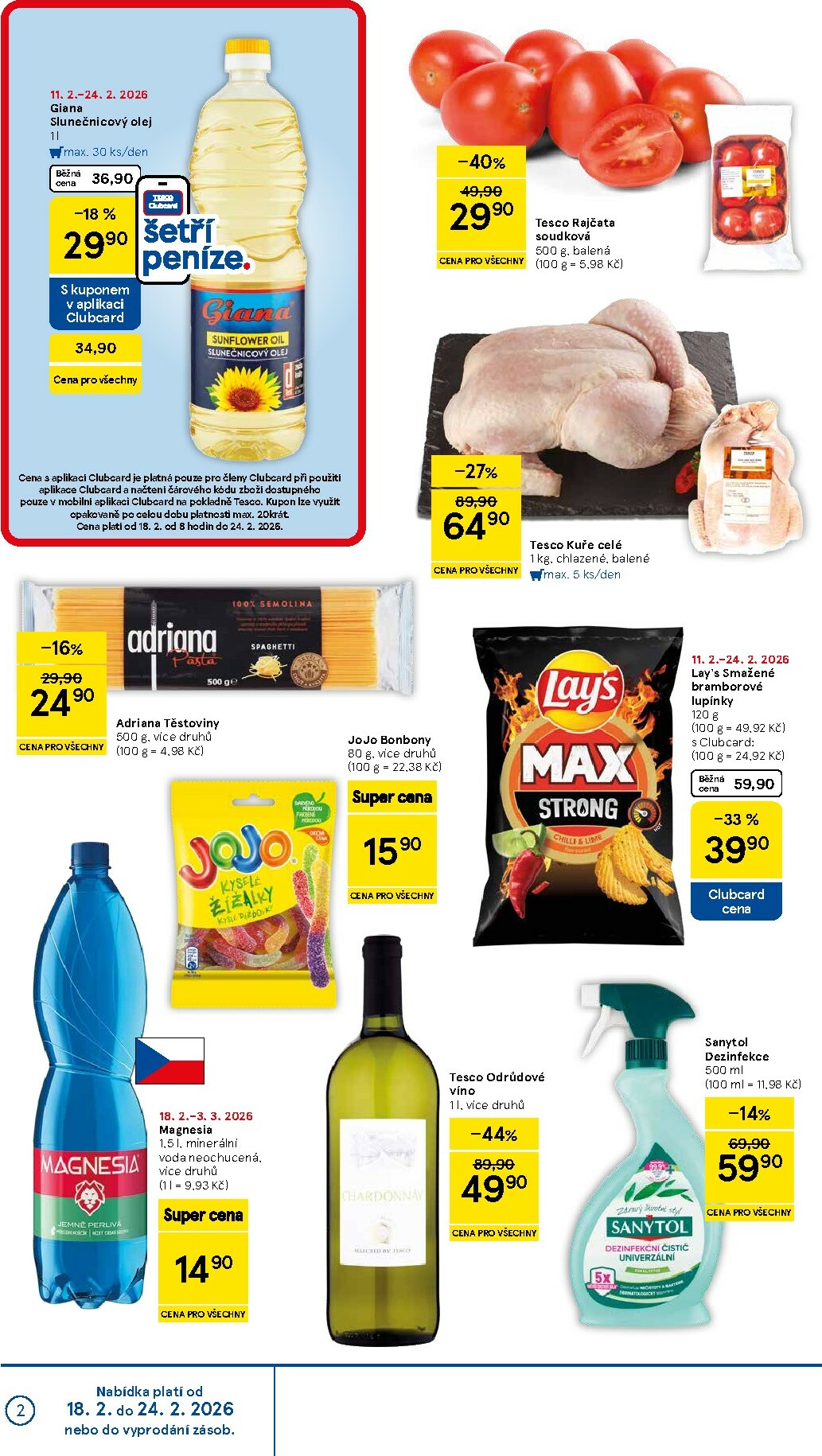 tesco - Tesco supermarket leták platný od středy 18.02.2026 do úterý 24.02.2026 - page: 2