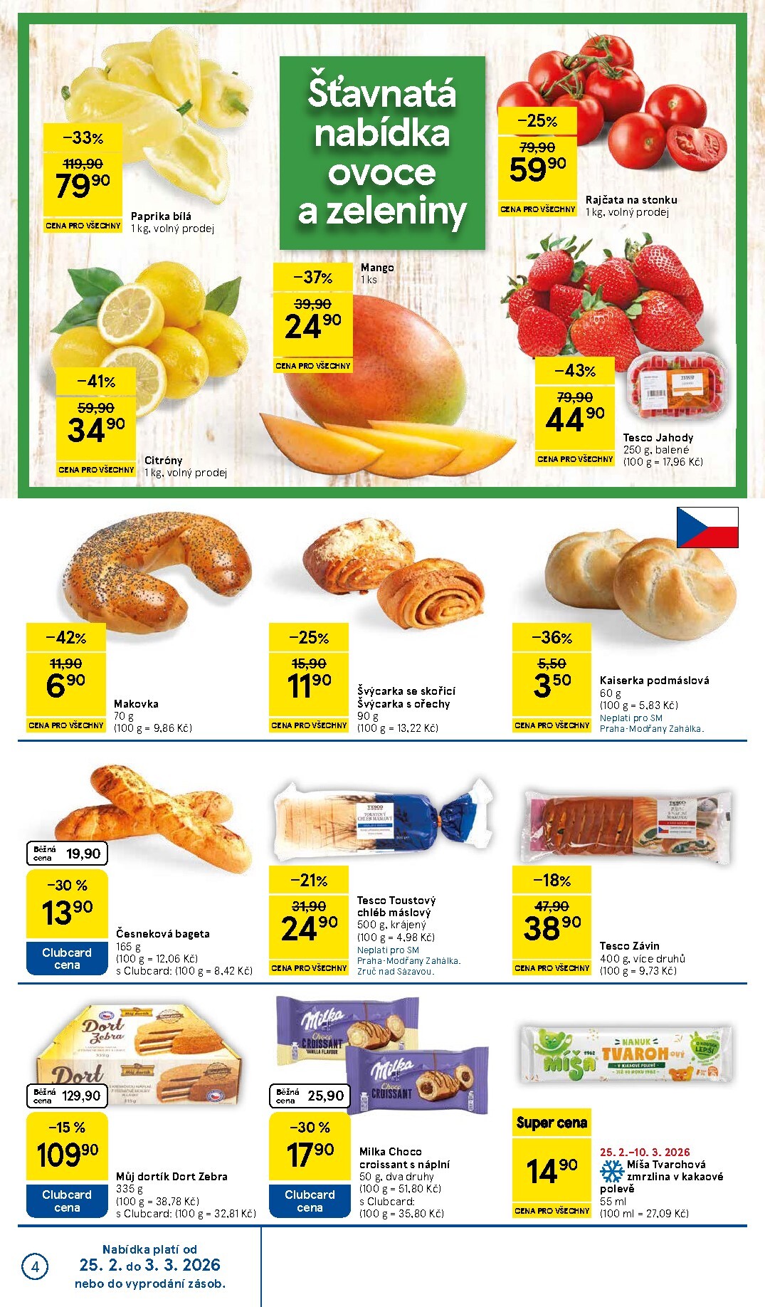tesco - Tesco supermarket leták platný od středy 25.02.2026 do úterý 03.03.2026 - page: 4