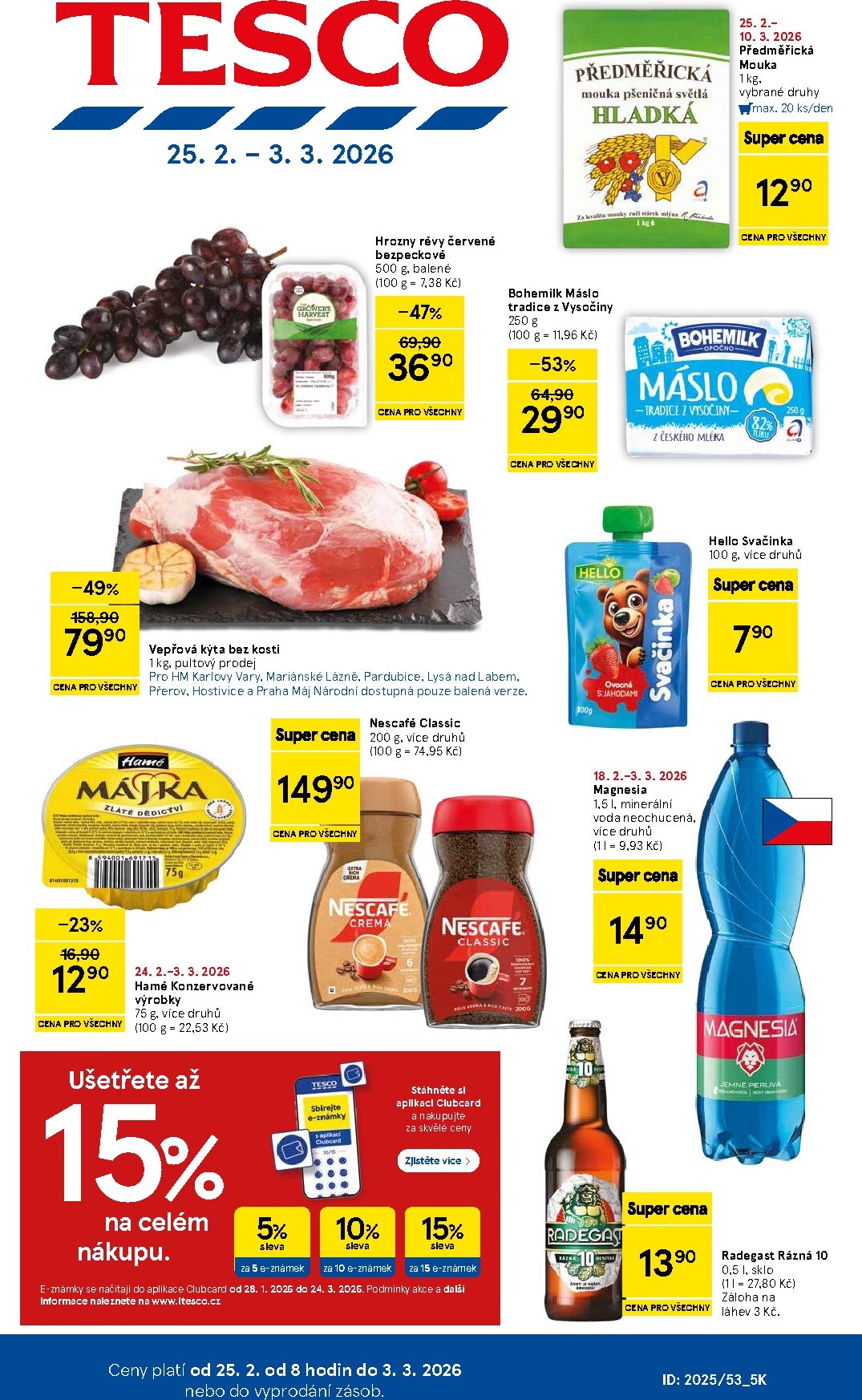 tesco - Tesco leták platný od středy 25.02.2026 do úterý 03.03.2026