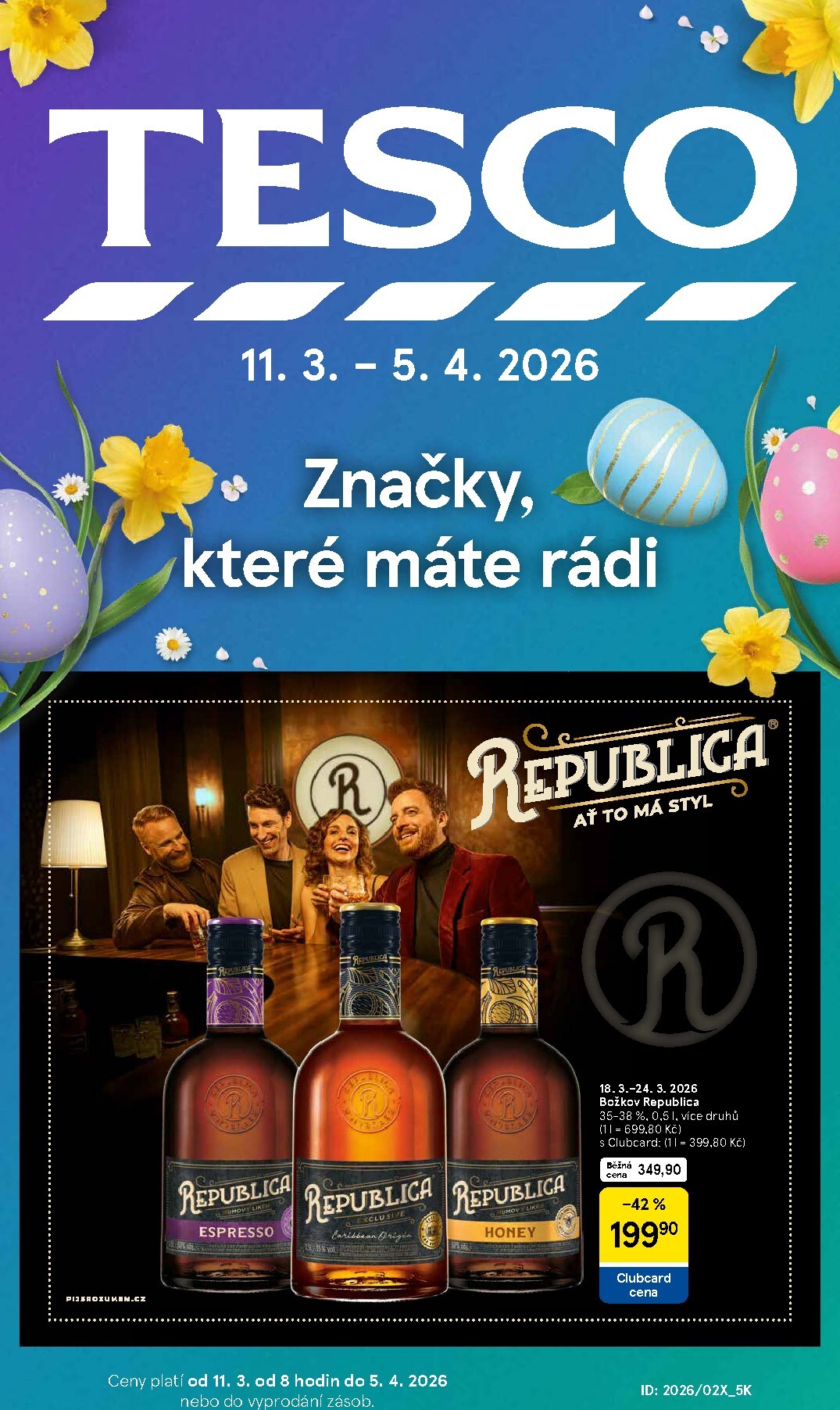 tesco - Tesco - Značky, které máte rádi leták platný od středy 11.03.2026 do neděle 05.04.2026