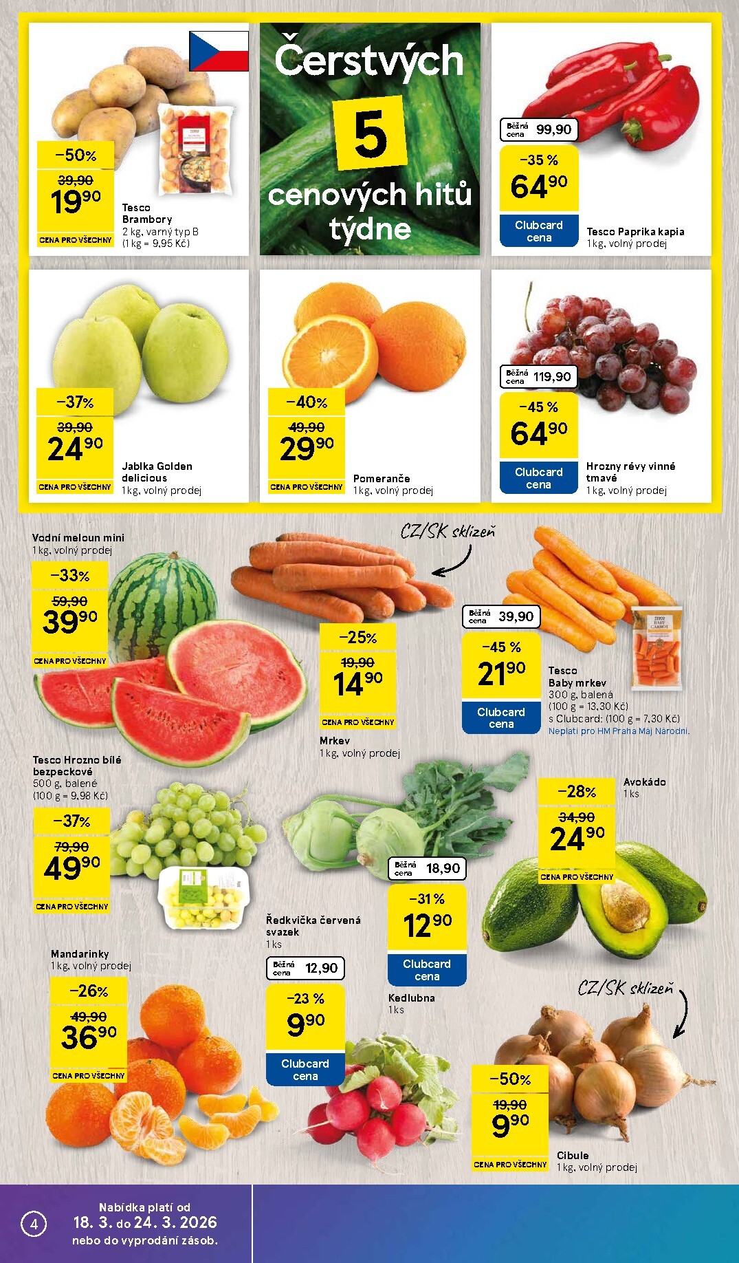 tesco - Tesco leták platný od středy 18.03.2026 do úterý 24.03.2026 - page: 4