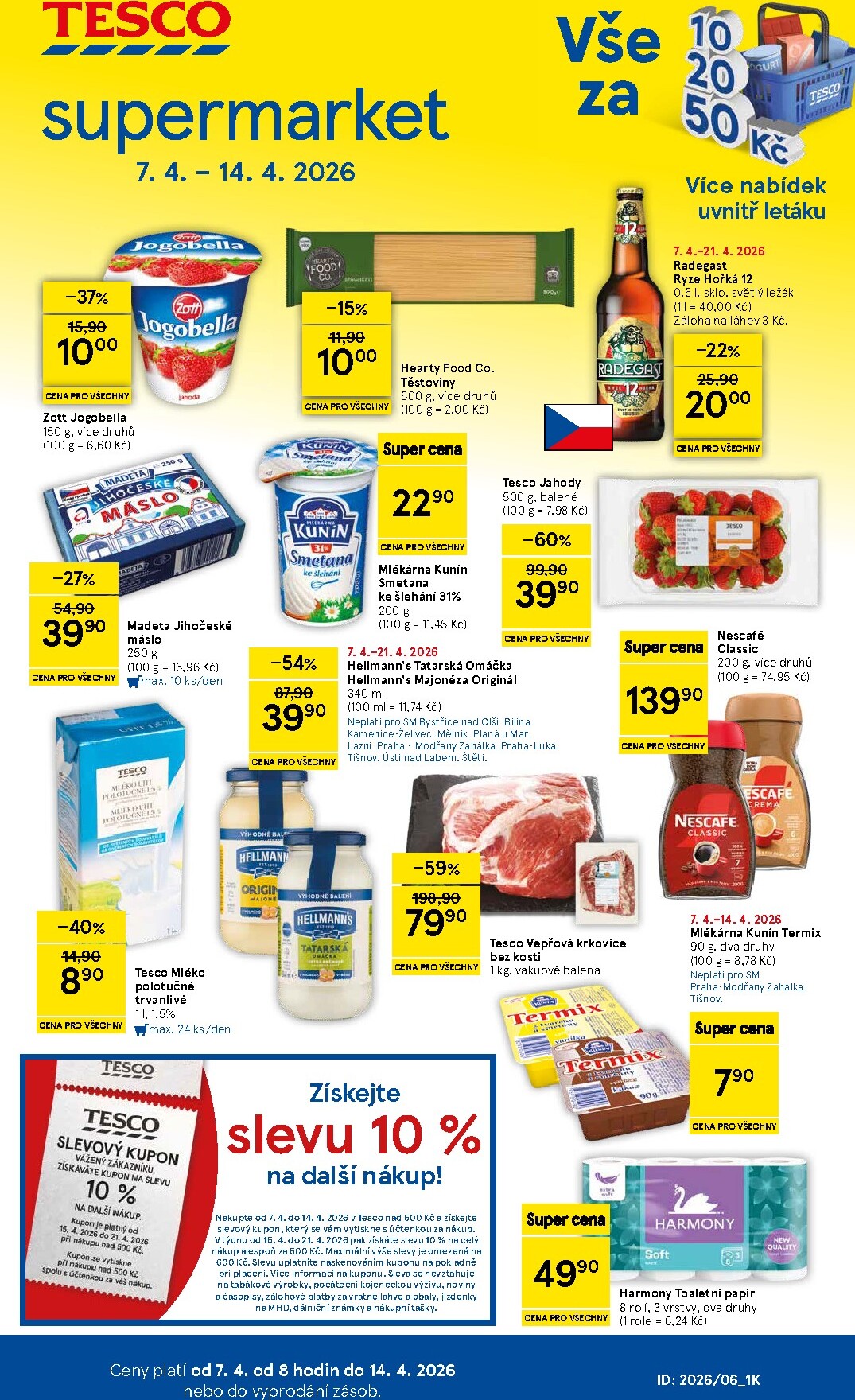 tesco - Tesco supermarket leták platný od úterý 07.04.2026 do úterý 14.04.2026