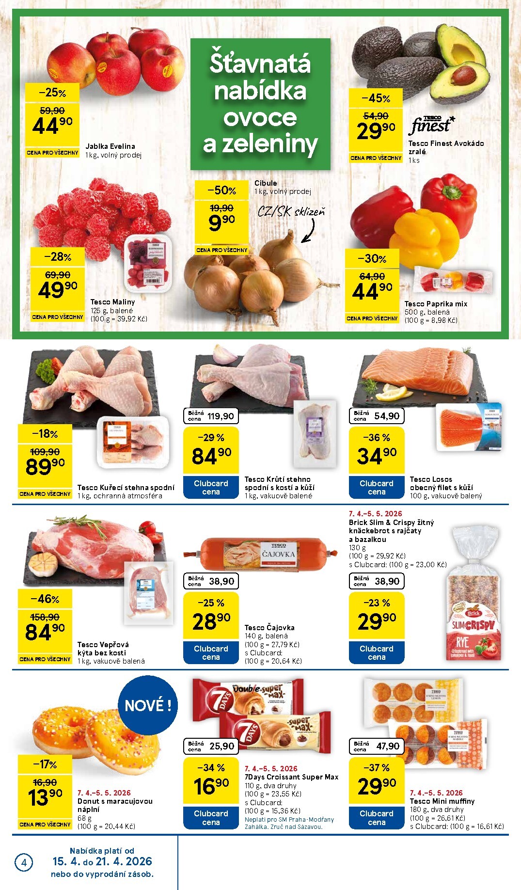 tesco - Budoucí Tesco supermarket leták platný od středy 15.04.2026 do úterý 21.04.2026 - page: 4