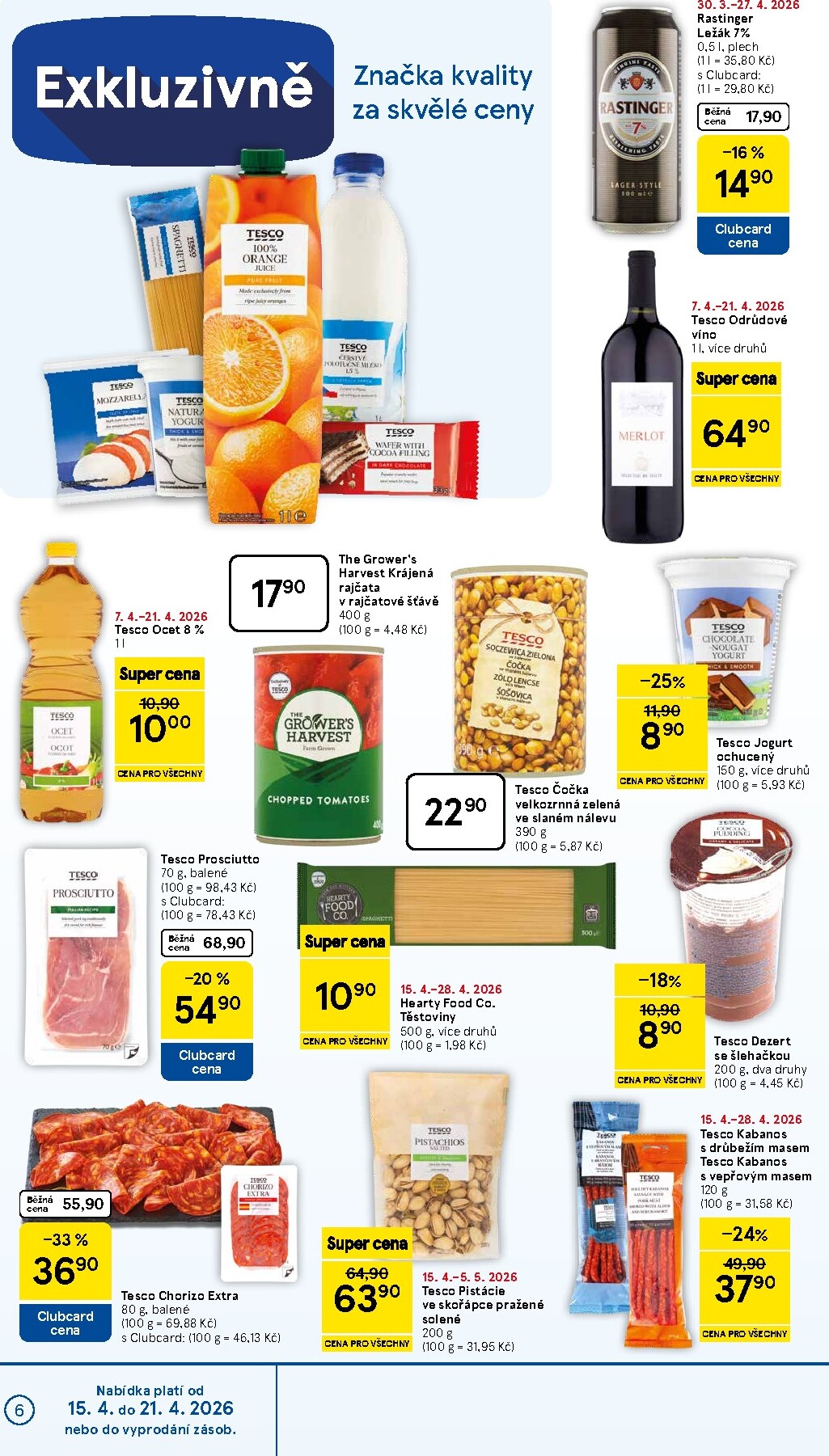 tesco - Budoucí Tesco supermarket leták platný od středy 15.04.2026 do úterý 21.04.2026 - page: 6