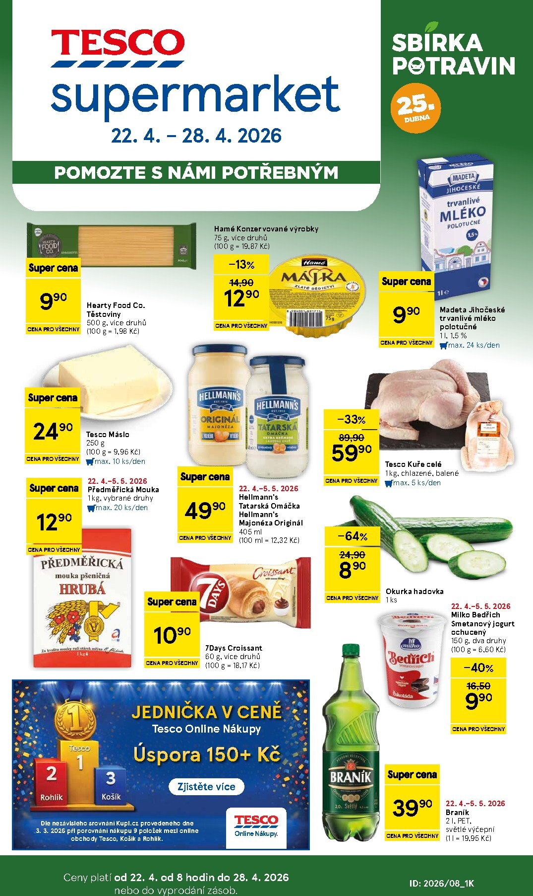 tesco - Budoucí Tesco supermarket leták platný od středy 22.04.2026 do úterý 28.04.2026