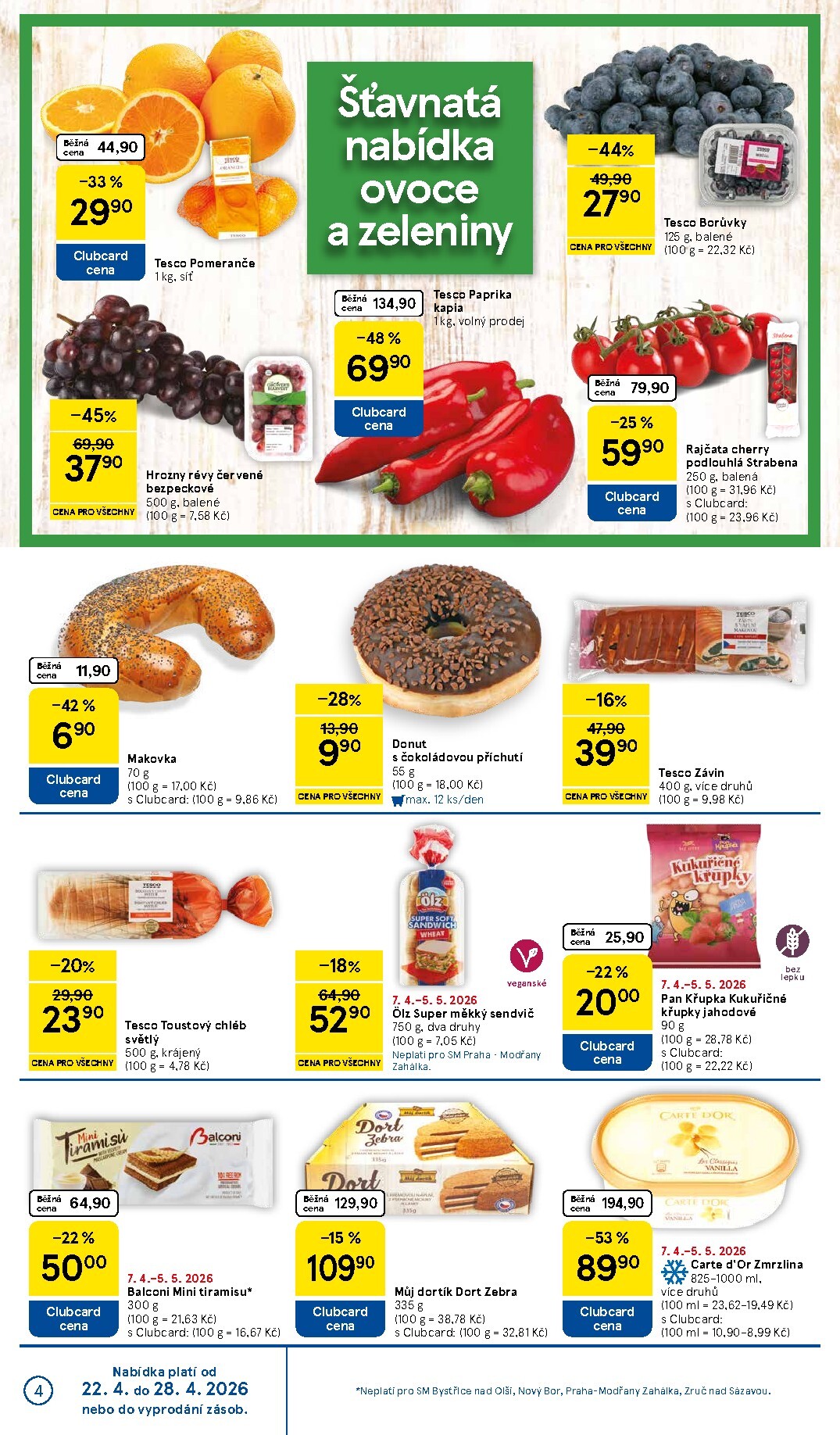 tesco - Budoucí Tesco supermarket leták platný od středy 22.04.2026 do úterý 28.04.2026 - page: 4