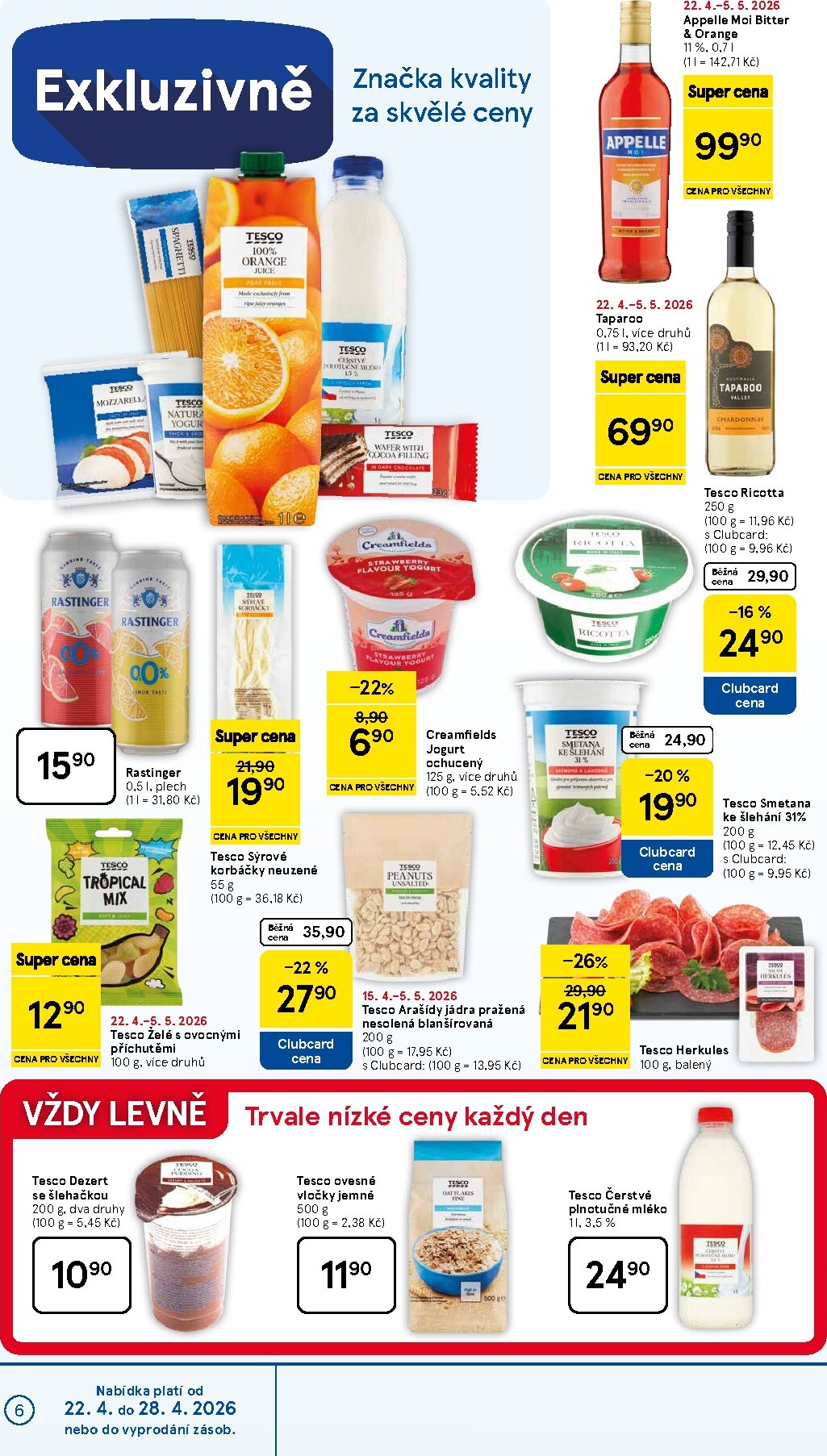 tesco - Budoucí Tesco supermarket leták platný od středy 22.04.2026 do úterý 28.04.2026 - page: 6