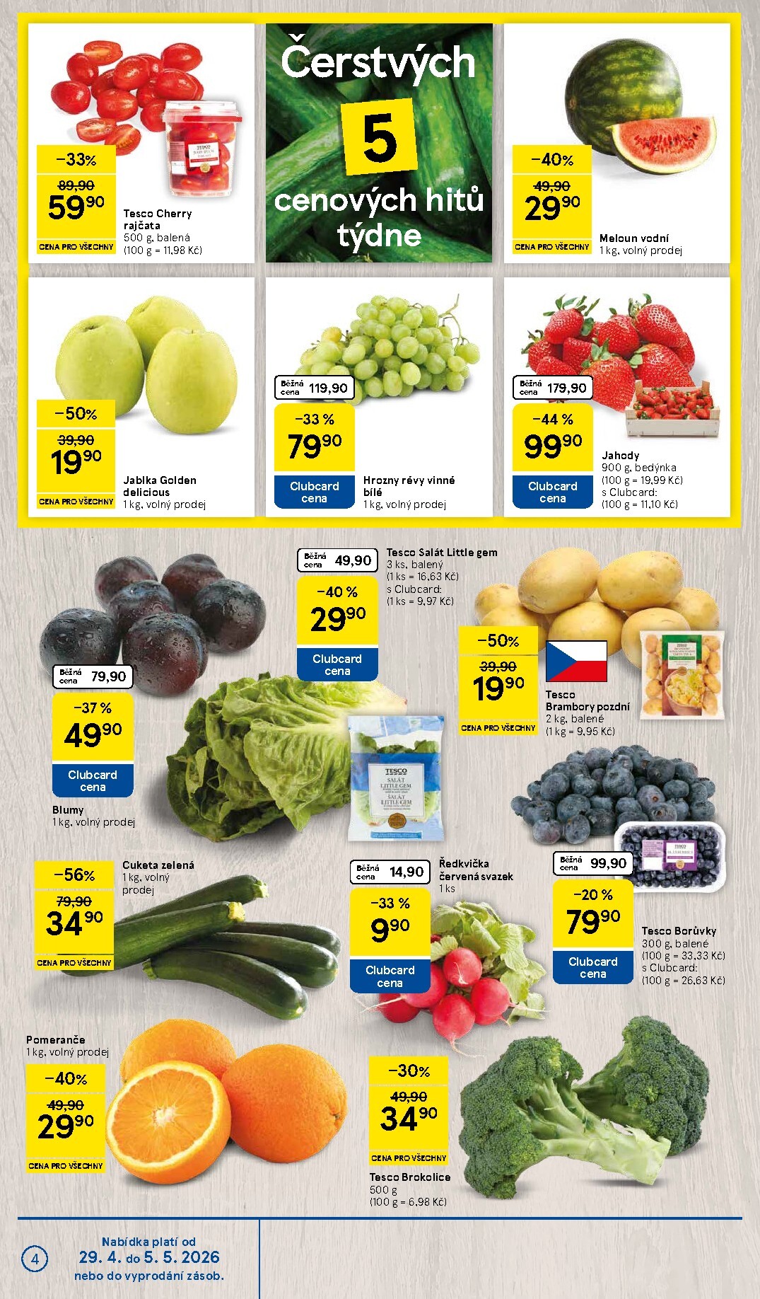 tesco - Budoucí Tesco leták platný od středy 29.04.2026 do úterý 05.05.2026 - page: 4