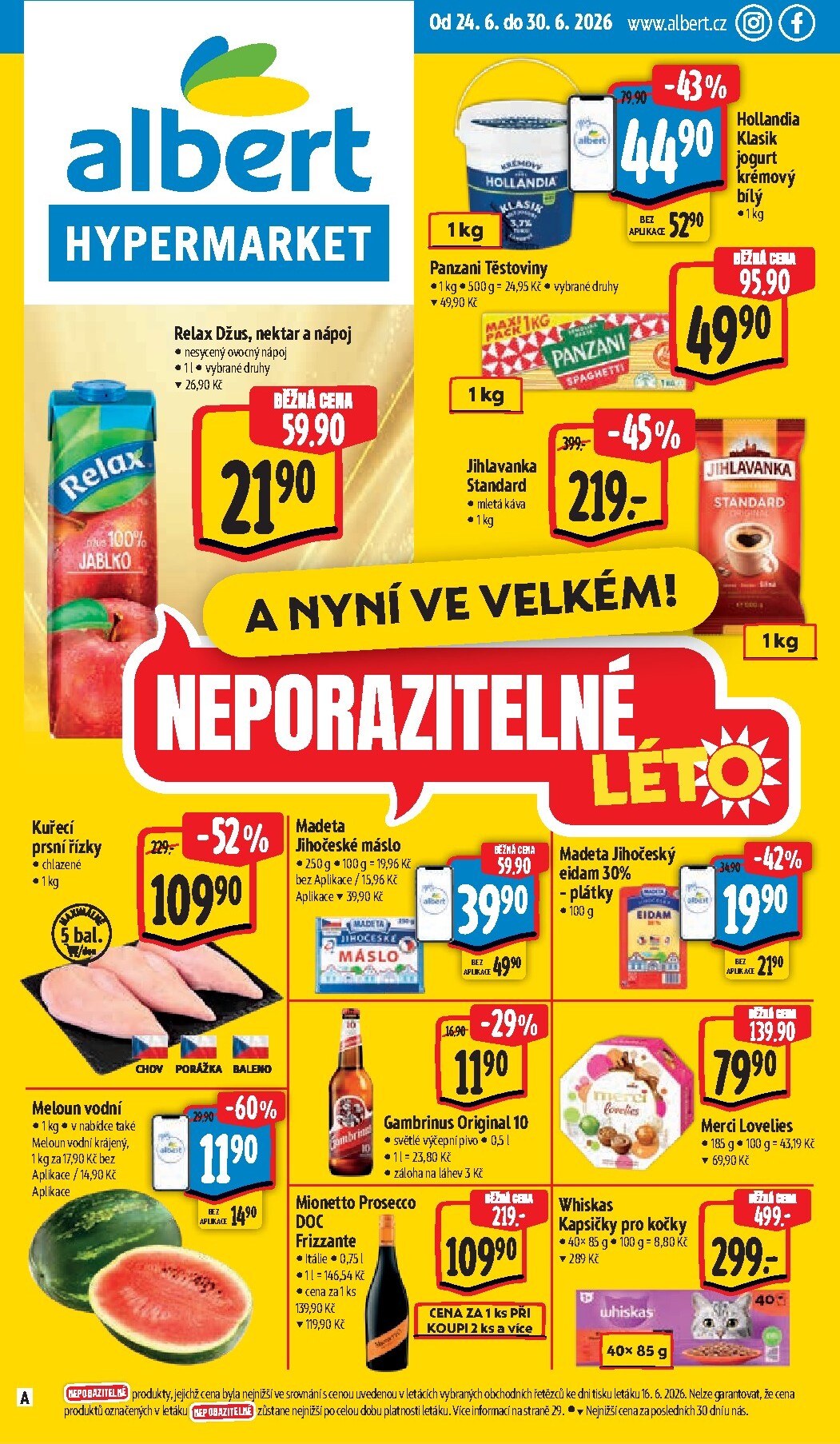albert - Budoucí Albert Hypermarket leták platný od středy 24.06.2026 do úterý 30.06.2026