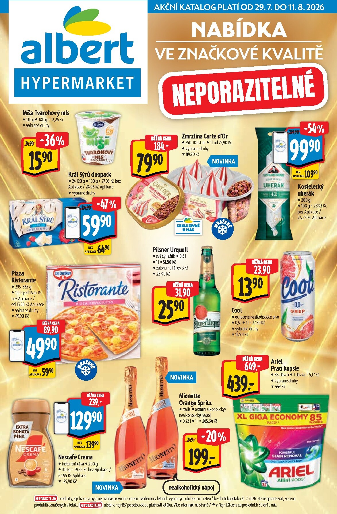 albert - Budoucí Albert Hypermarket - Značková kvalita leták platný od středy 29.07.2026 do úterý 11.08.2026