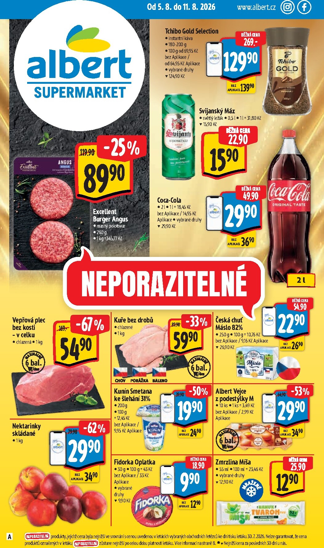 albert - Budoucí Albert Supermarket leták platný od středy 05.08.2026 do úterý 11.08.2026