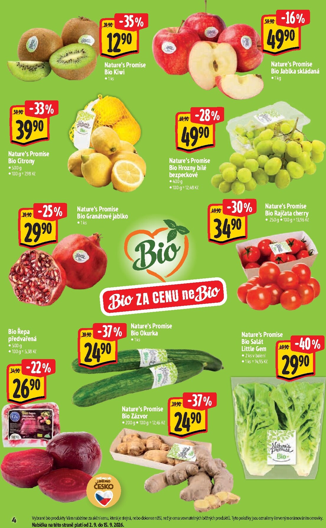 albert - Budoucí Albert Hypermarket - Bio leták platný od středy 02.09.2026 do úterý 29.09.2026 - page: 4