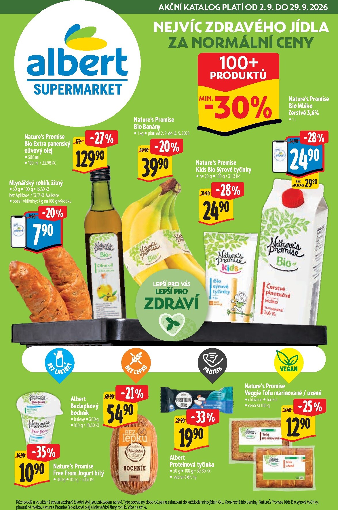 albert - Budoucí Albert Supermarket - Bio leták platný od středy 02.09.2026 do úterý 29.09.2026