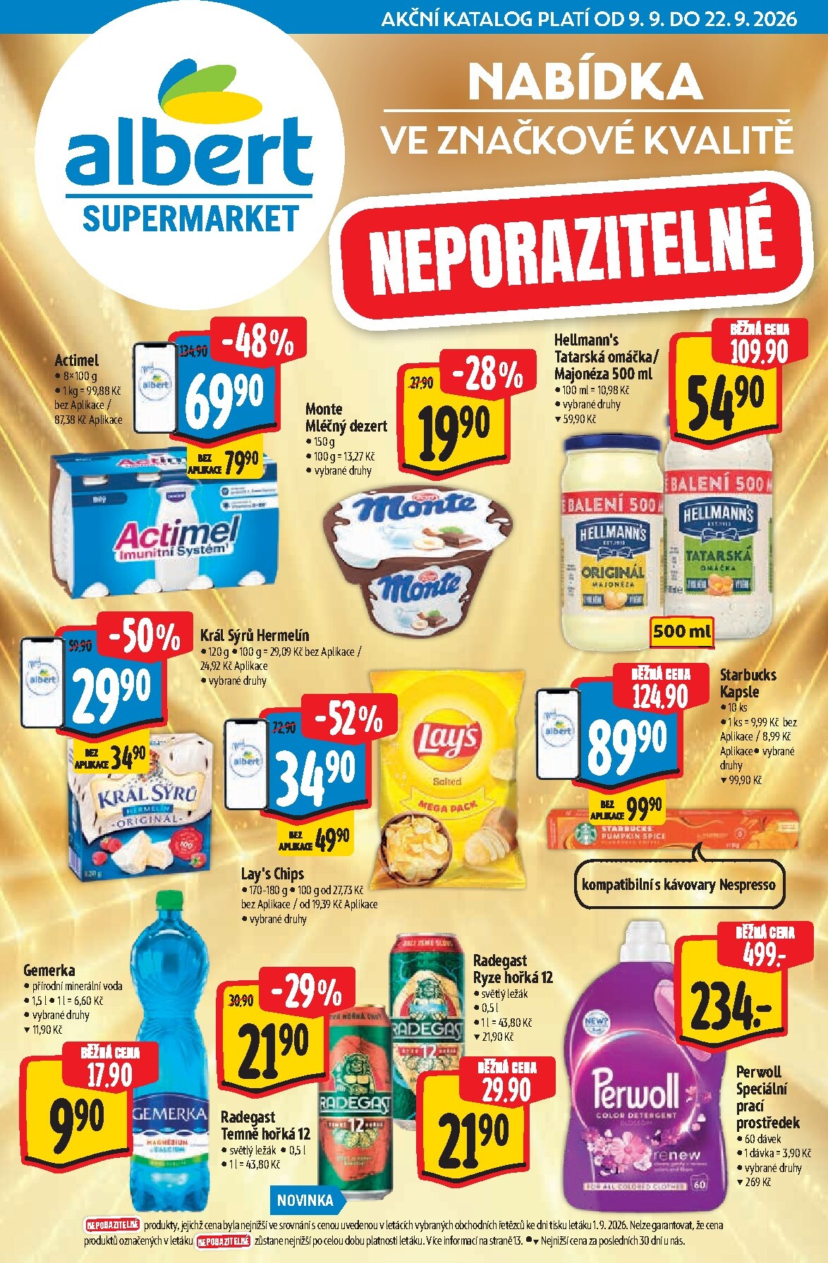 albert - Budoucí Albert Hypermarket - Značková kvalita leták platný od středy 09.09.2026 do úterý 22.09.2026