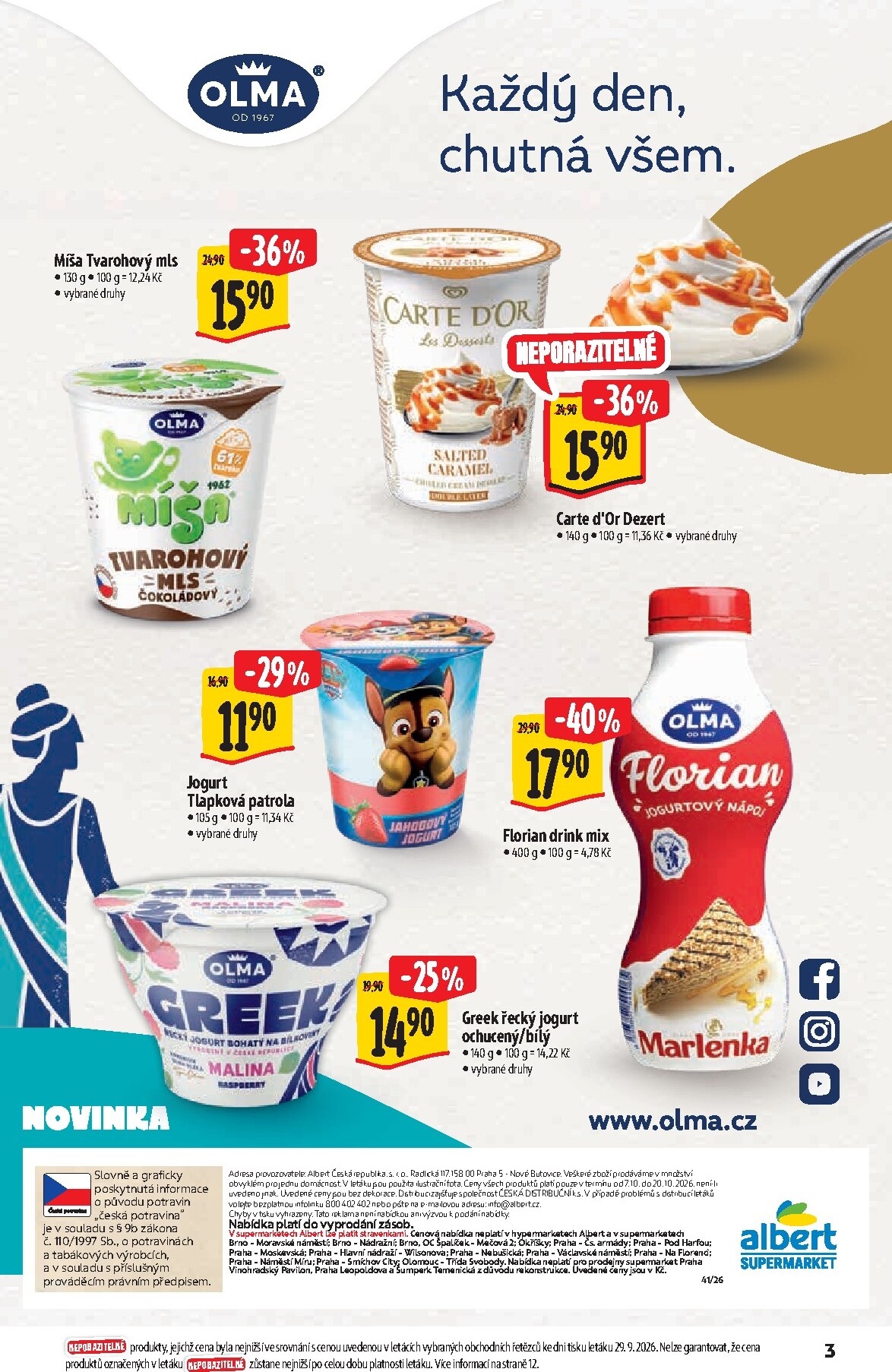 albert - Aktuální Albert Supermarket - Značky leták platný od středy 07.10.2026 do úterý 20.10.2026 - page: 3