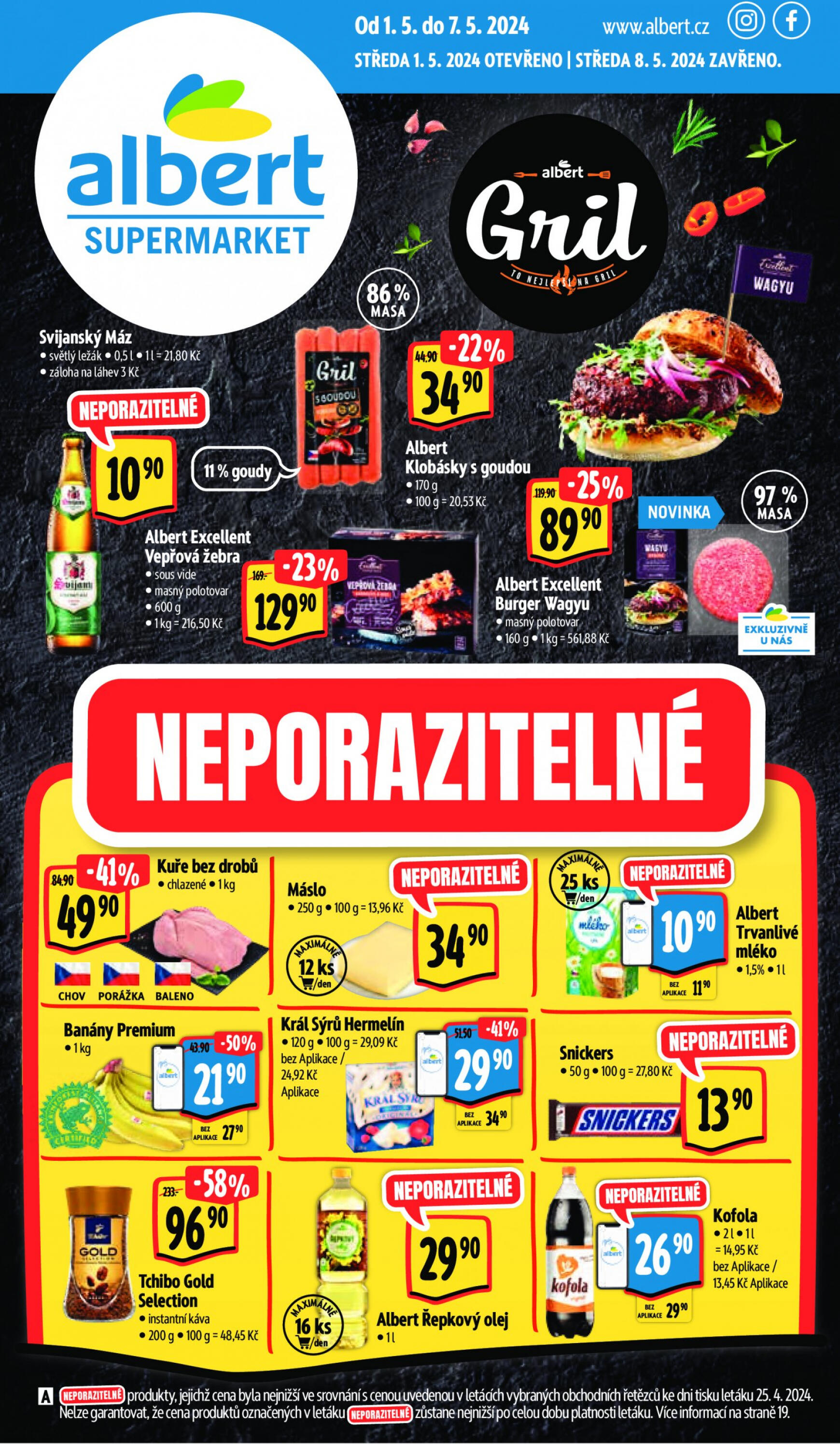 albert - Leták Albert Supermarket aktuální 01.05. - 07.05.