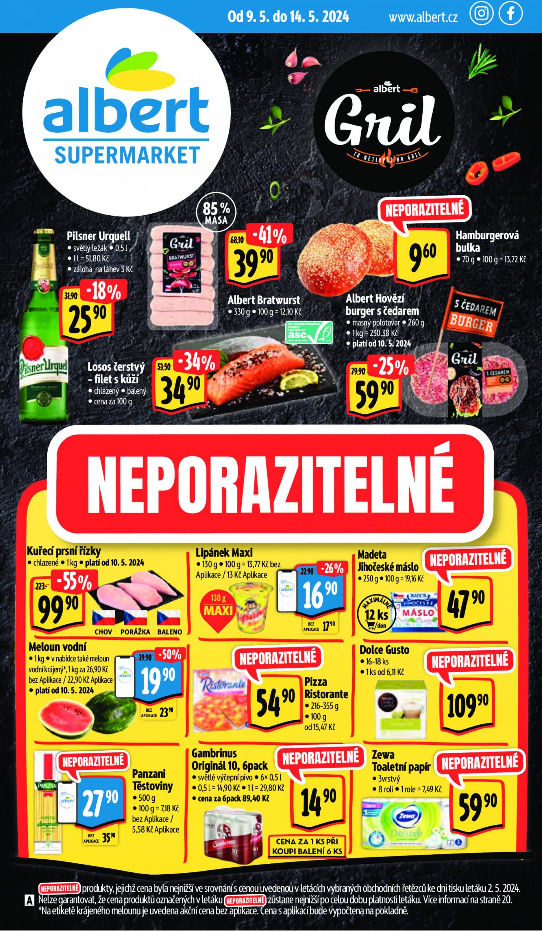 albert - Leták Albert Supermarket aktuální 09.05. - 14.05.