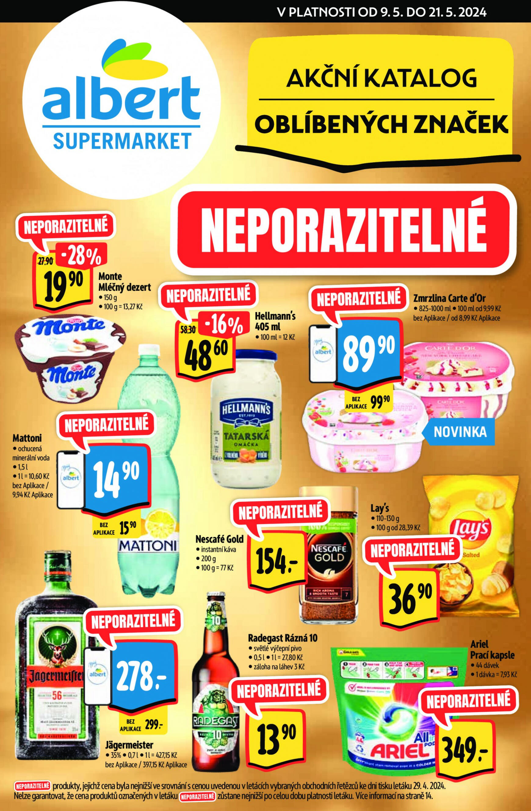 albert - Leták Albert Supermarket - Katalog oblíbených značek aktuální 09.05. - 21.05.