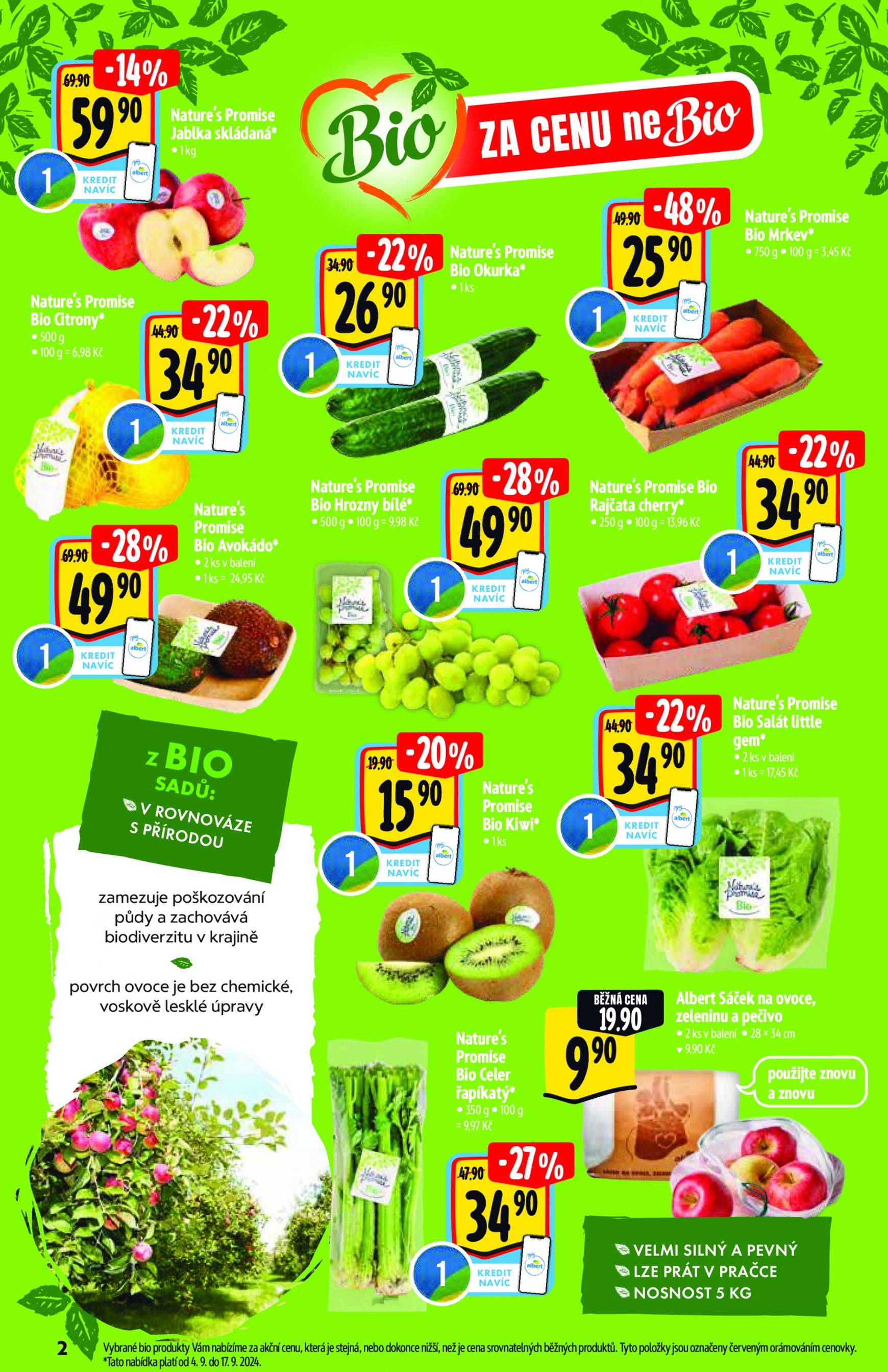 albert - Leták Albert Supermarket - Bio od 04.09. do 01.10. - page: 2