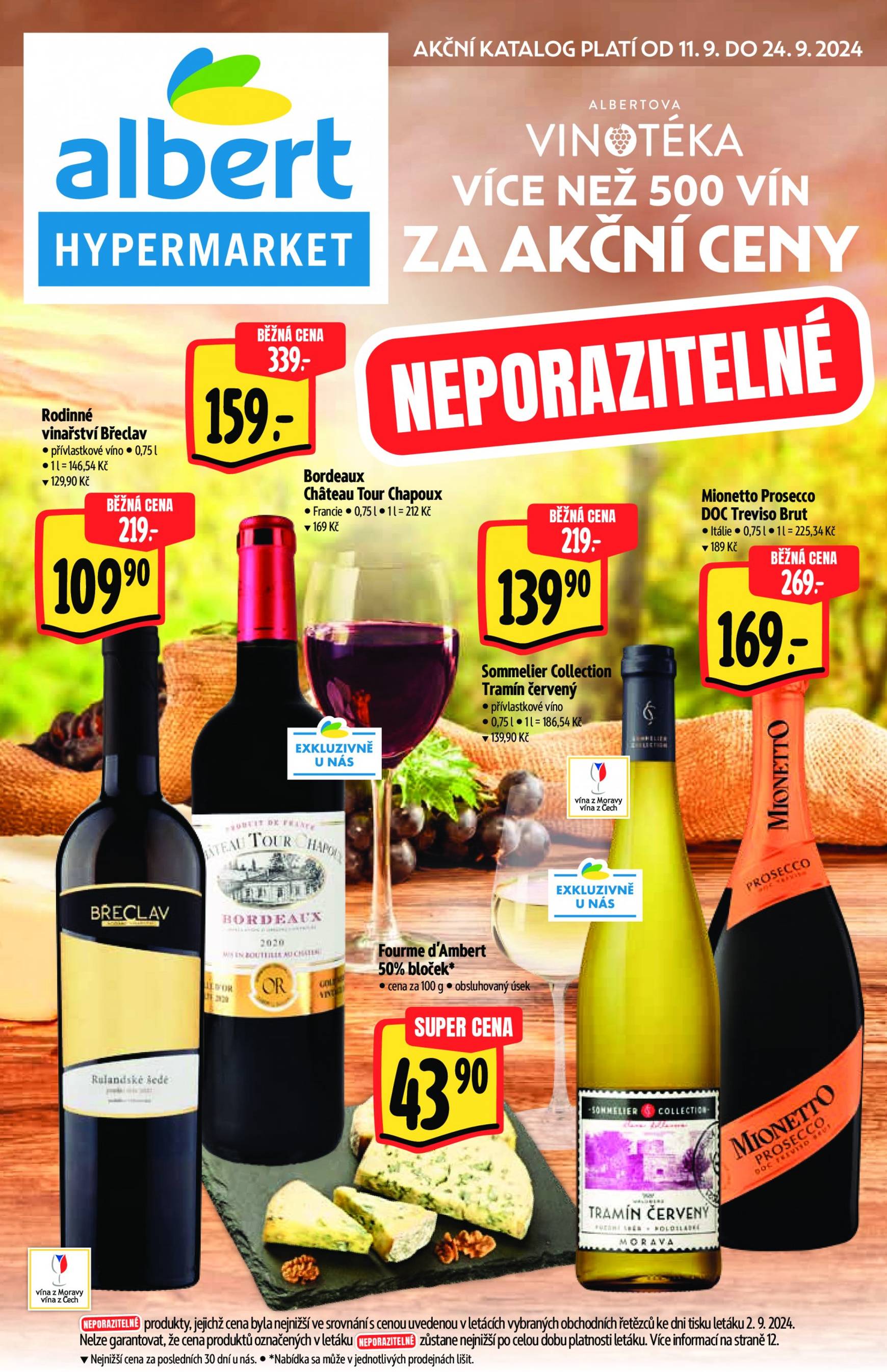 albert - Leták Albert Hypermarket - Vinotéka od 11.09. do 24.09. - page: 1