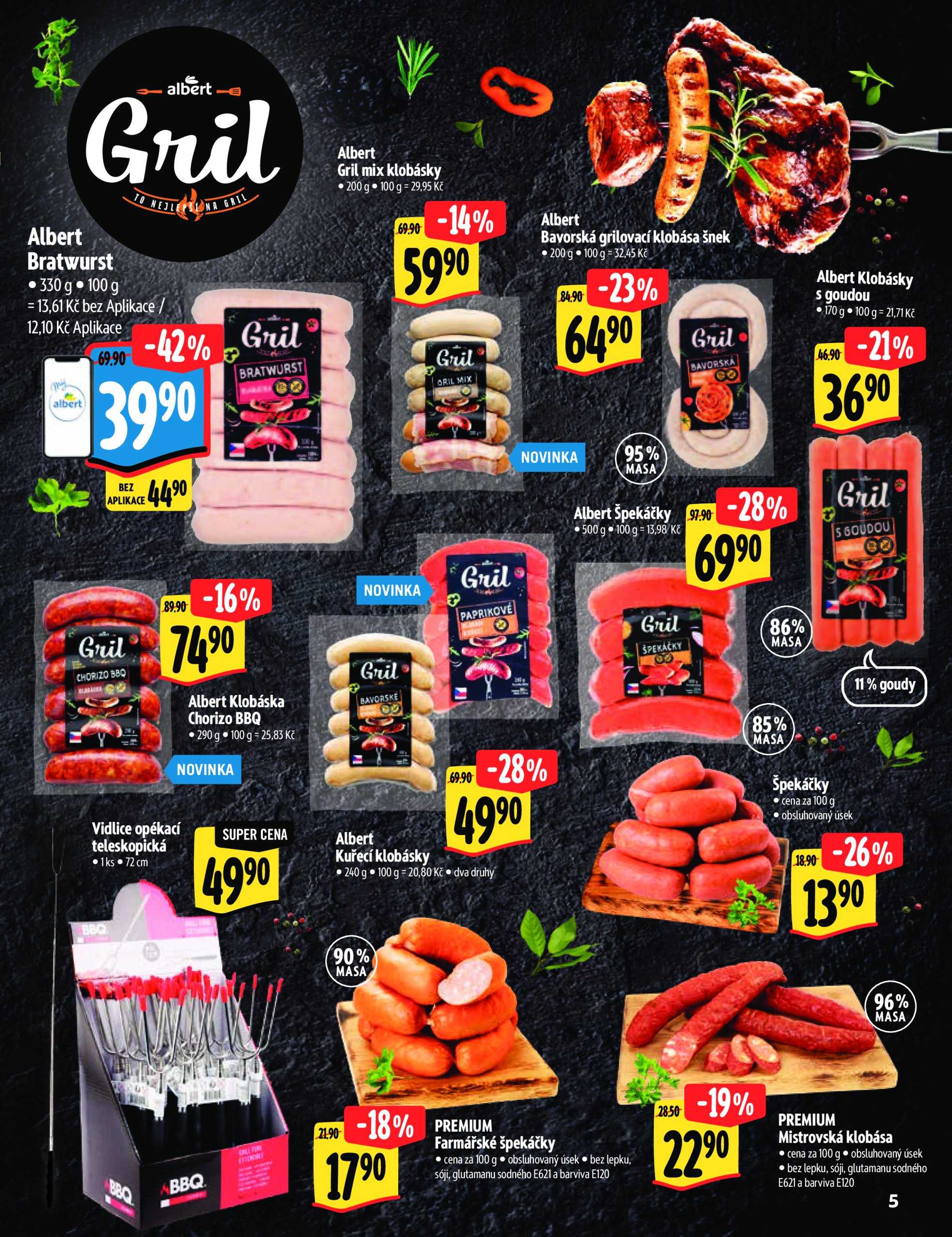 albert - Leták Albert Supermarket - Gril od 22.04. do 04.05. - page: 5