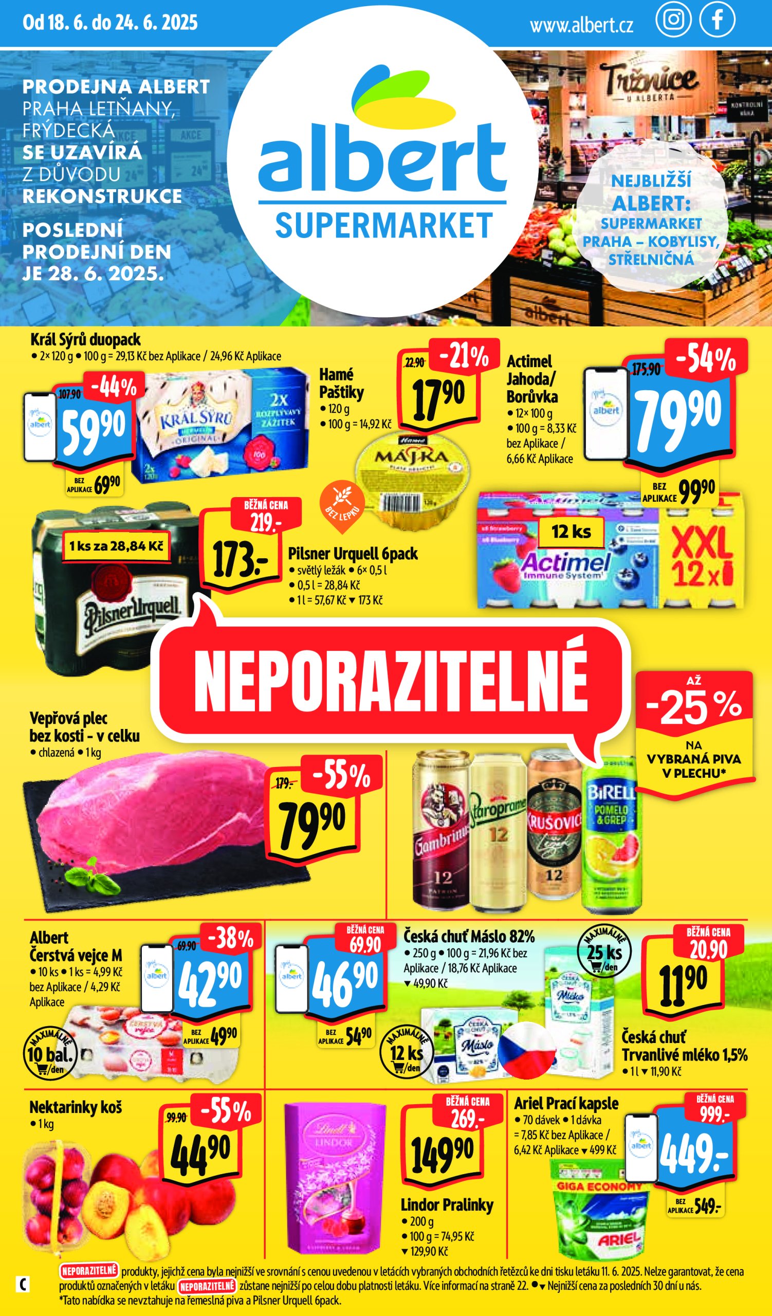 albert - Leták Albert Supermarket - Praha od 18.06. do 24.06.