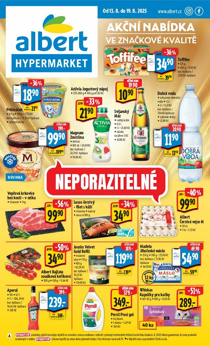 albert - Leták Albert Hypermarket od 13.08. do 19.08.