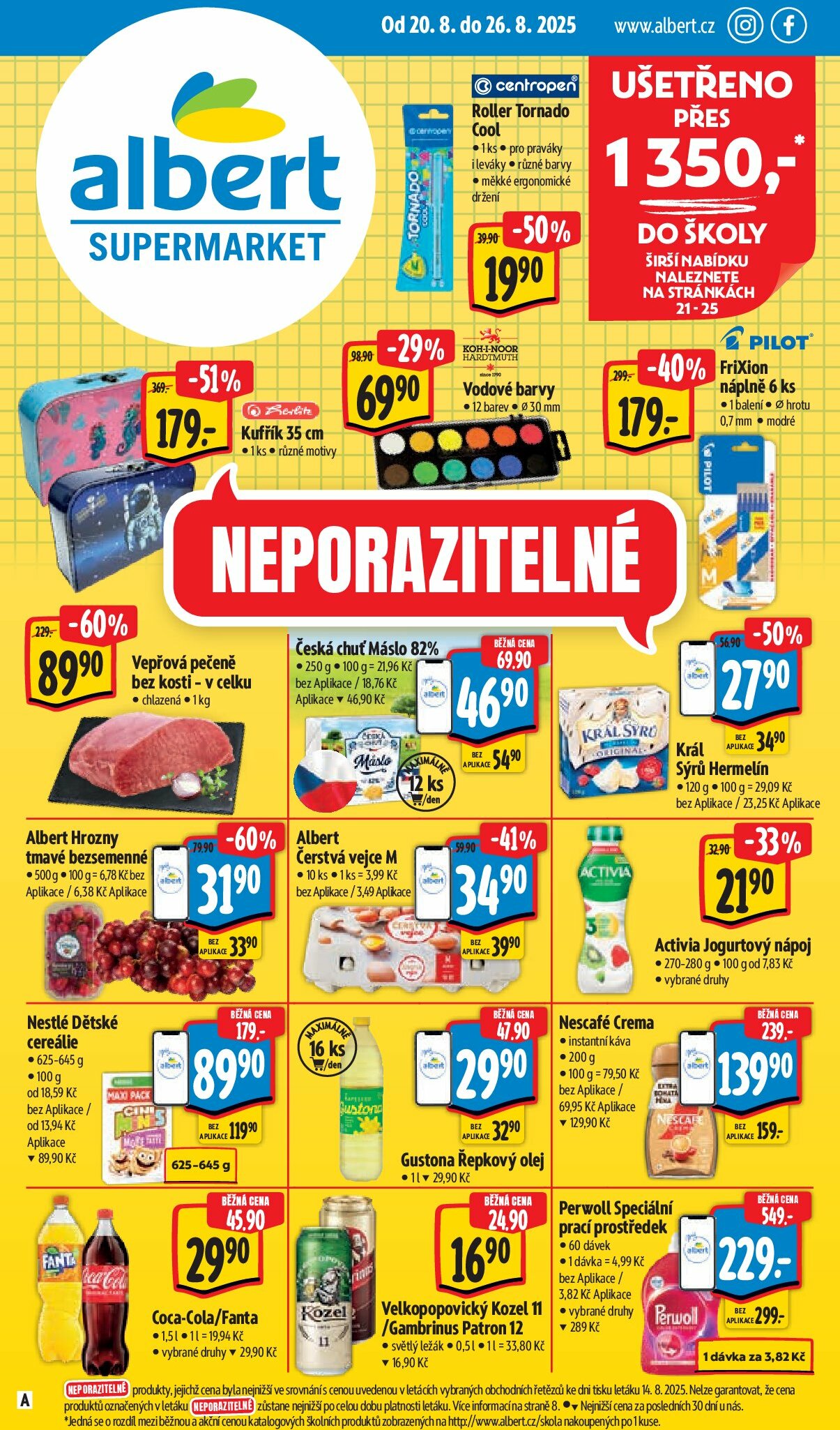 albert - Leták Albert Supermarket od 20.08. do 26.08.
