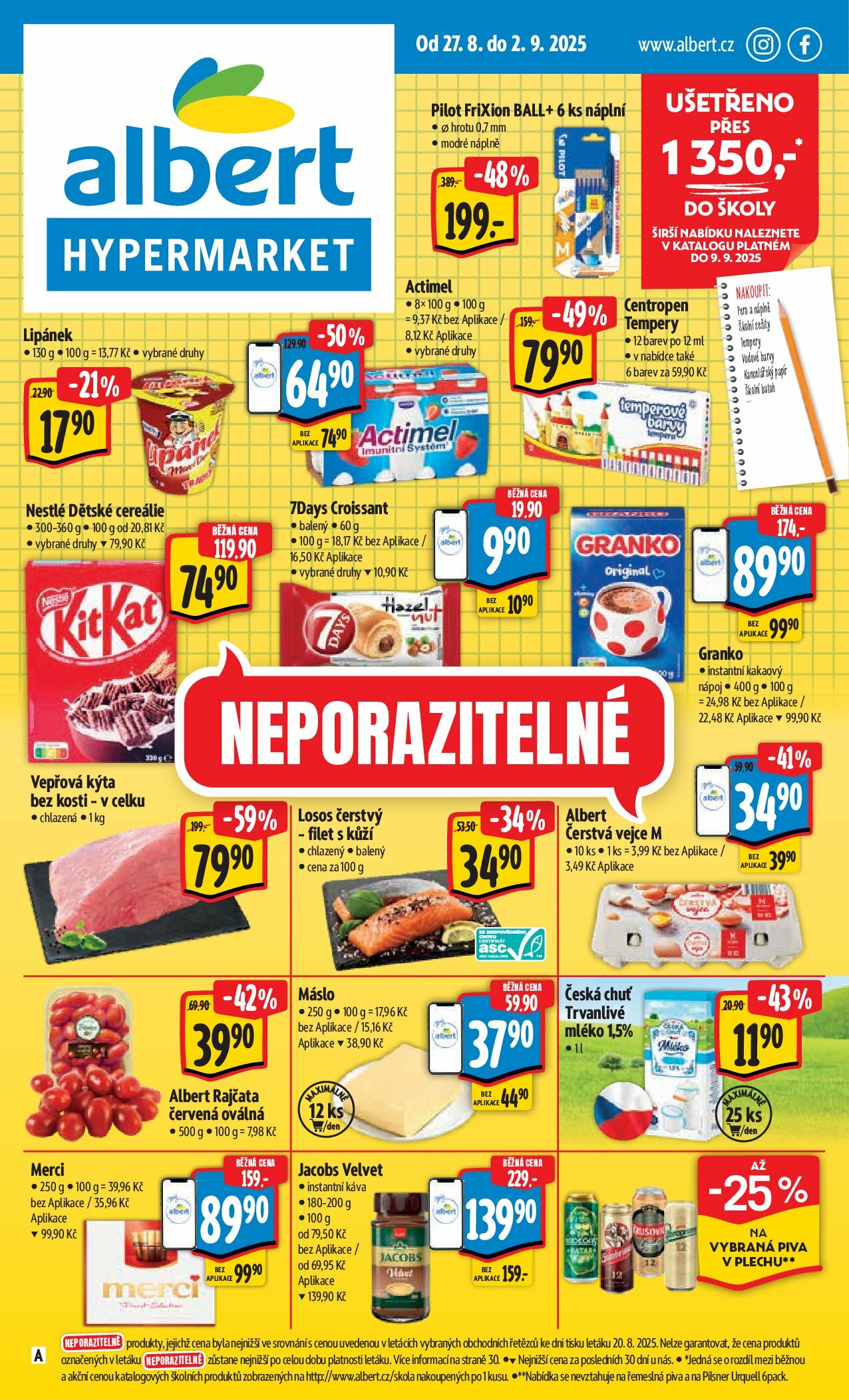 albert - Leták Albert Hypermarket od 27.08. do 02.09. - page: 1 albert - Leták Albert Hypermarket od 27.08. do 02.09. - page: 1