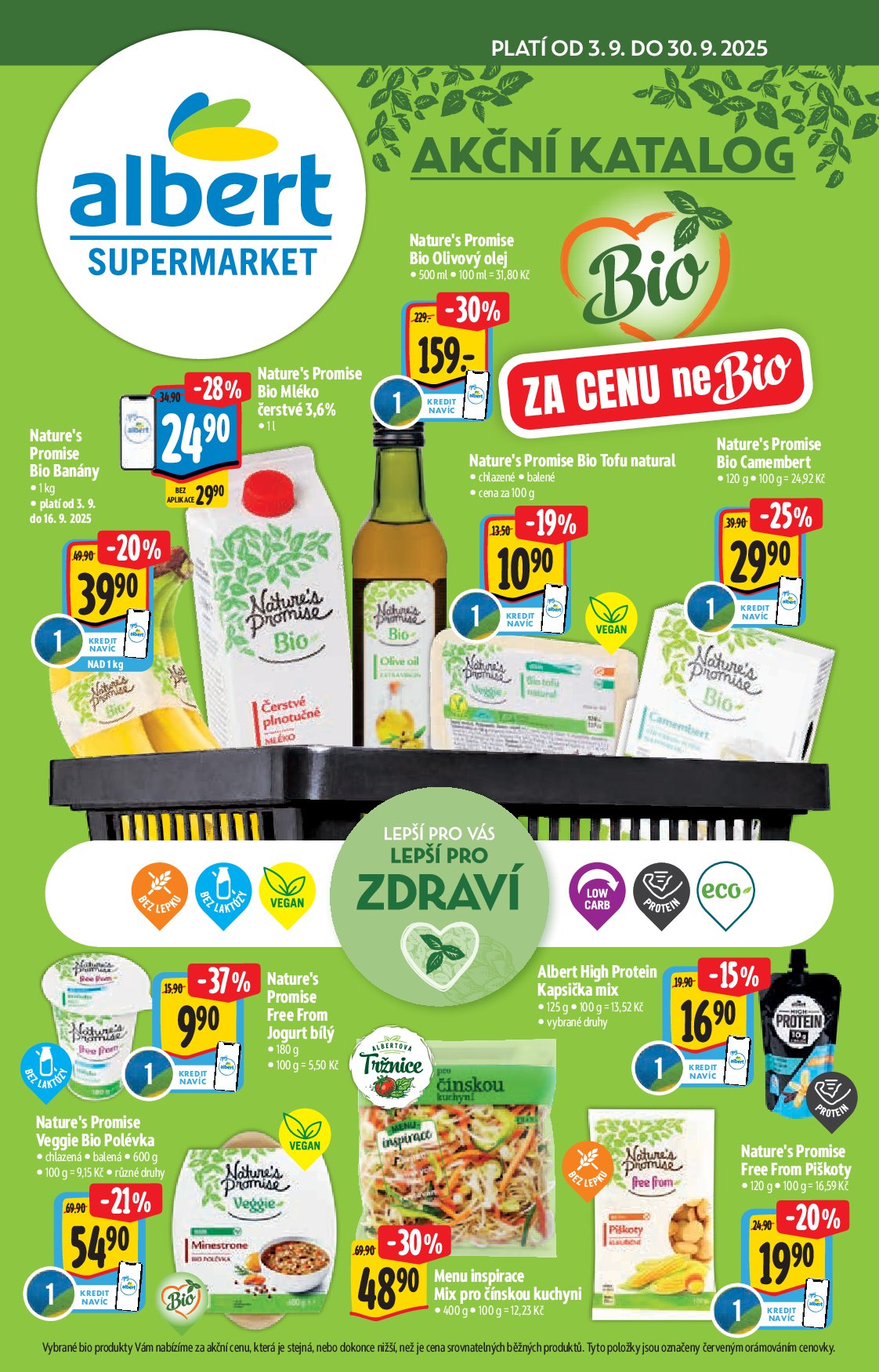 albert - Leták Albert Supermarket - Bio od 03.09. do 30.09.