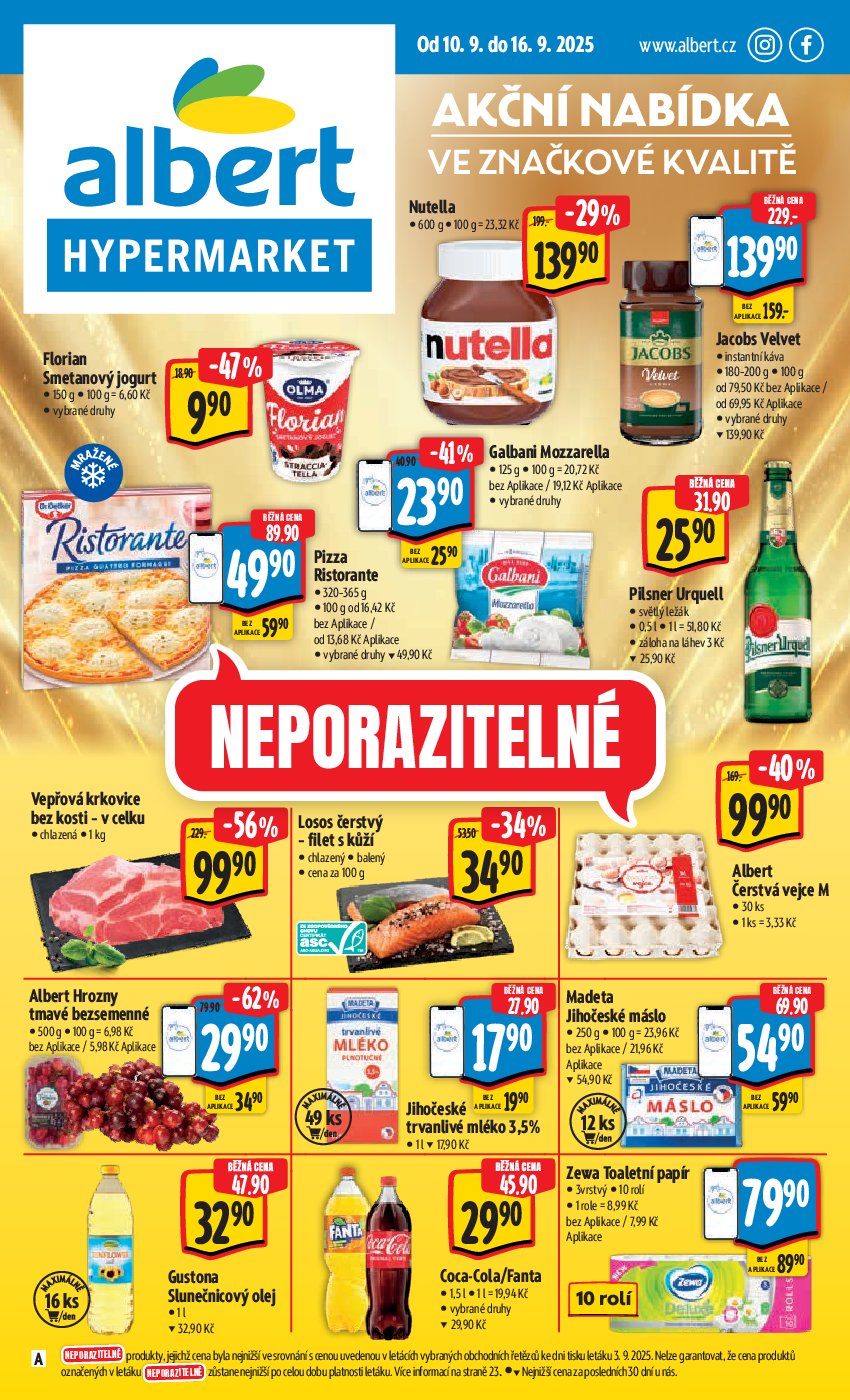 albert - Leták Albert Hypermarket od 10.09. do 16.09.
