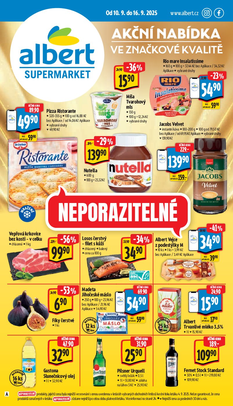 albert - Leták Albert Supermarket od 10.09. do 16.09. - page: 1 albert - Leták Albert Supermarket od 10.09. do 16.09. - page: 1