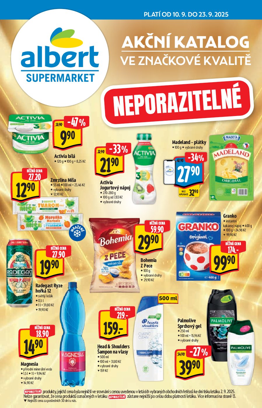 albert - Leták Albert Supermarket - Akční katalog od 10.09. do 23.09.