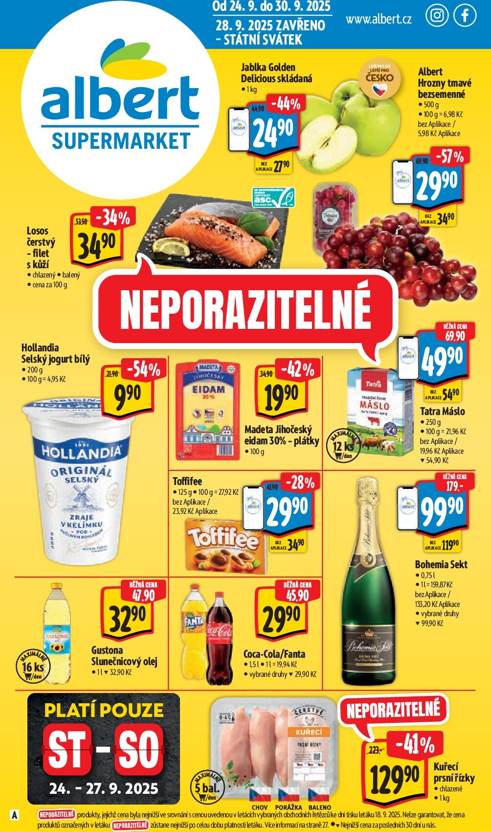albert - Leták Albert Supermarket od 24.09. do 30.09.