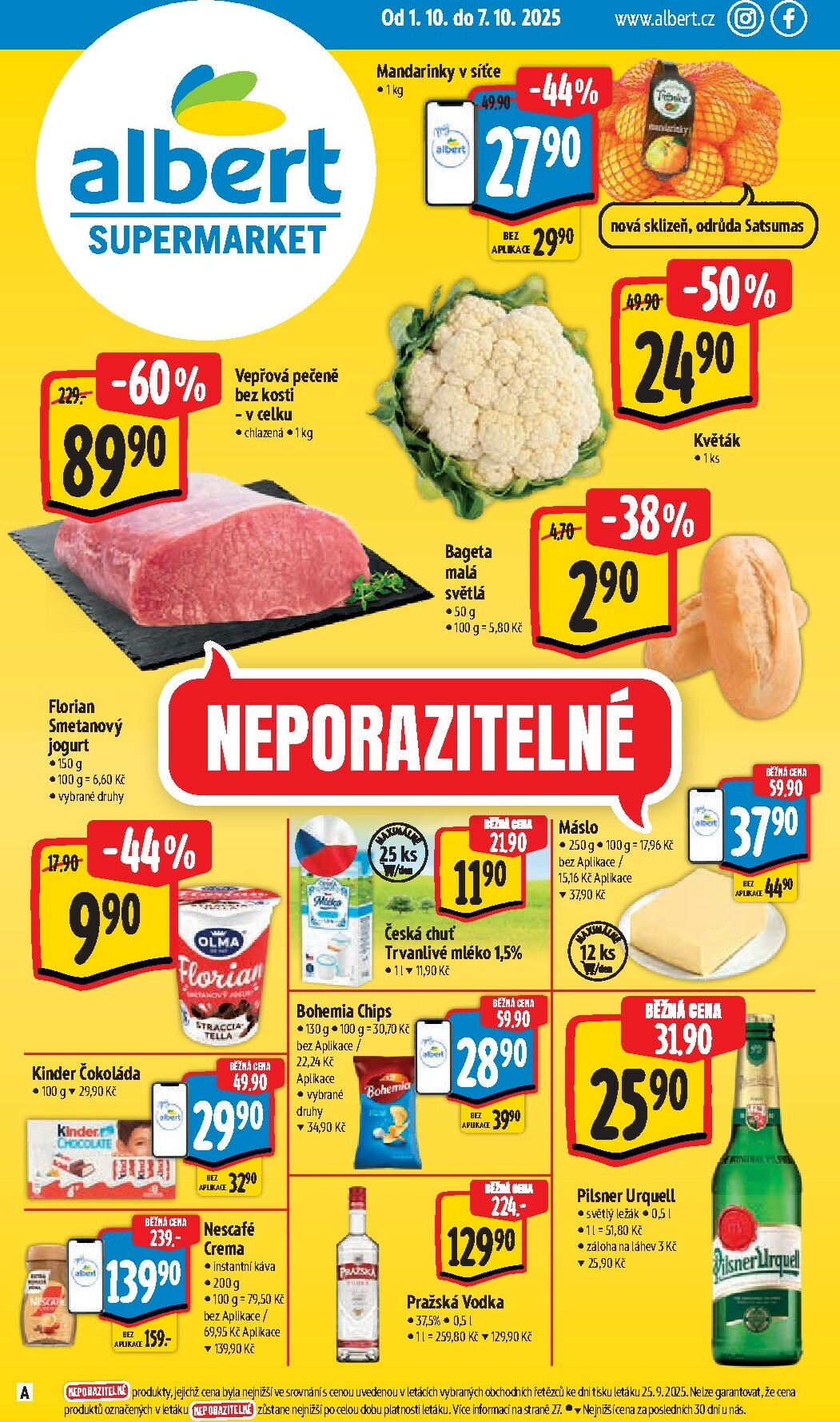 albert - Leták Albert Supermarket od 01.10. do 07.10.