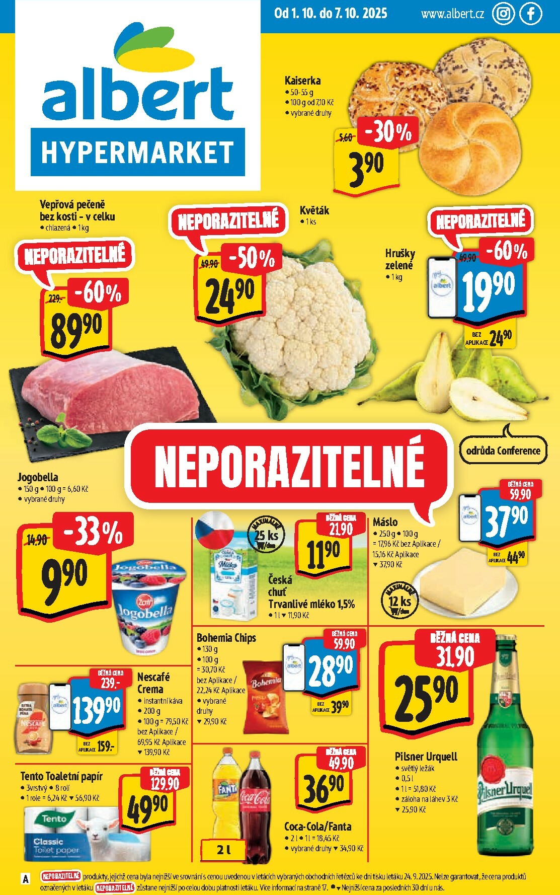 albert - Leták Albert Hypermarket od 01.10. do 07.10.