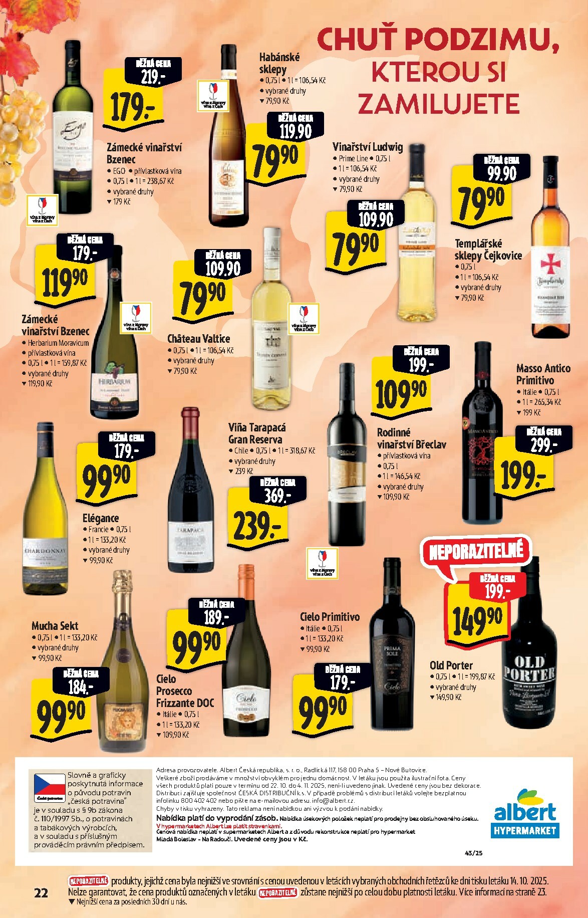 albert - Aktuální leták Albert Hypermarket - Akční katalog od 22.10. do 04.11. - page: 22