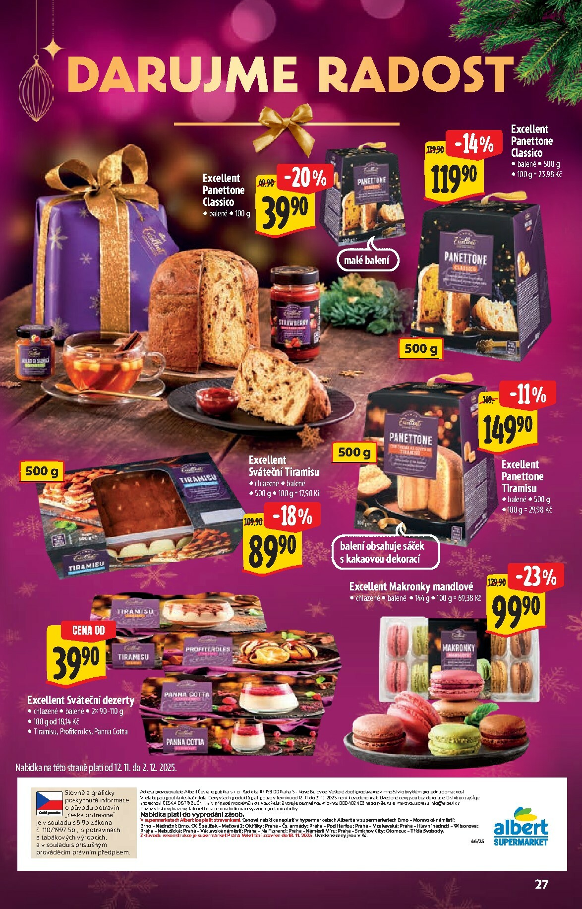 albert - Aktuální leták Albert Supermarket - Vánoce od 12.11. do 31.12. - page: 27