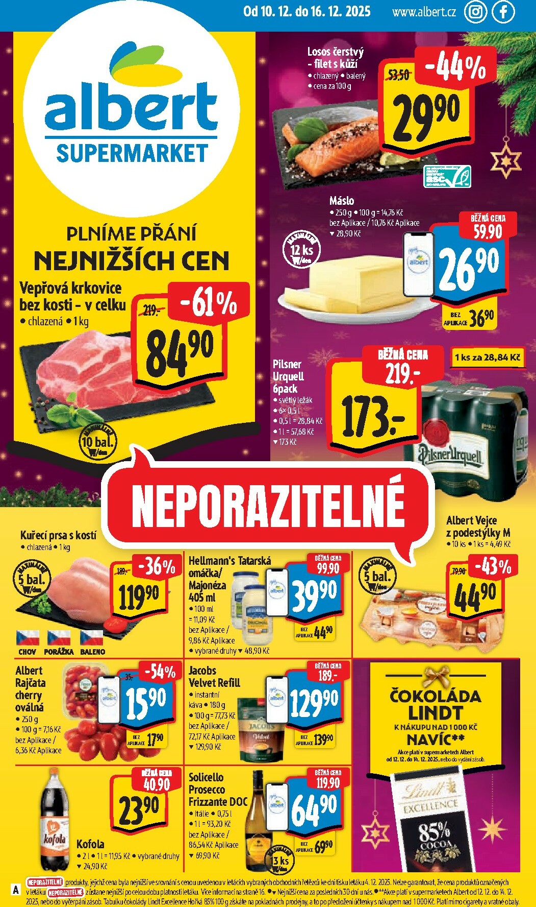 albert - Aktuální leták Albert Supermarket od 10.12. do 16.12.