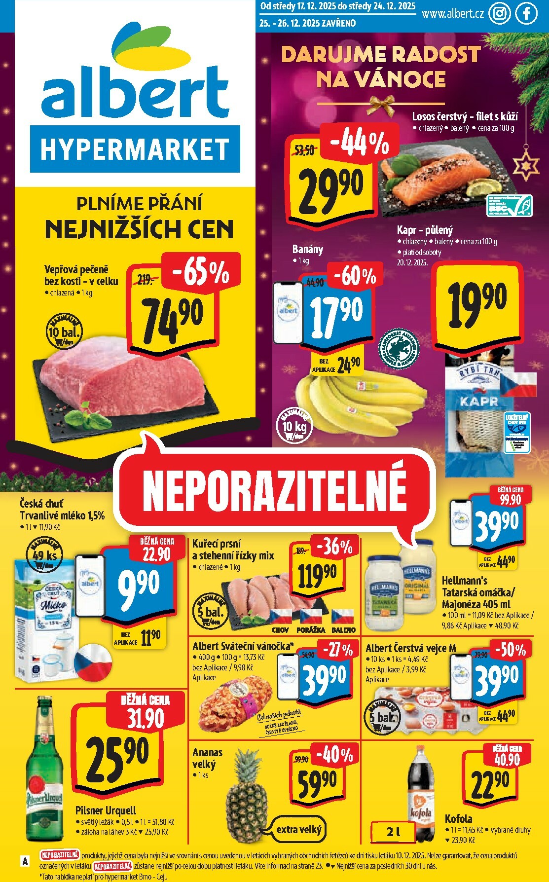 albert - Aktuální leták Albert Hypermarket od 17.12. do 24.12.