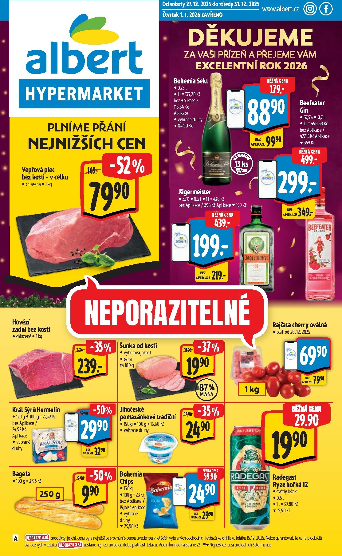 albert - Aktuální leták Albert Hypermarket od 27.12. do 31.12.