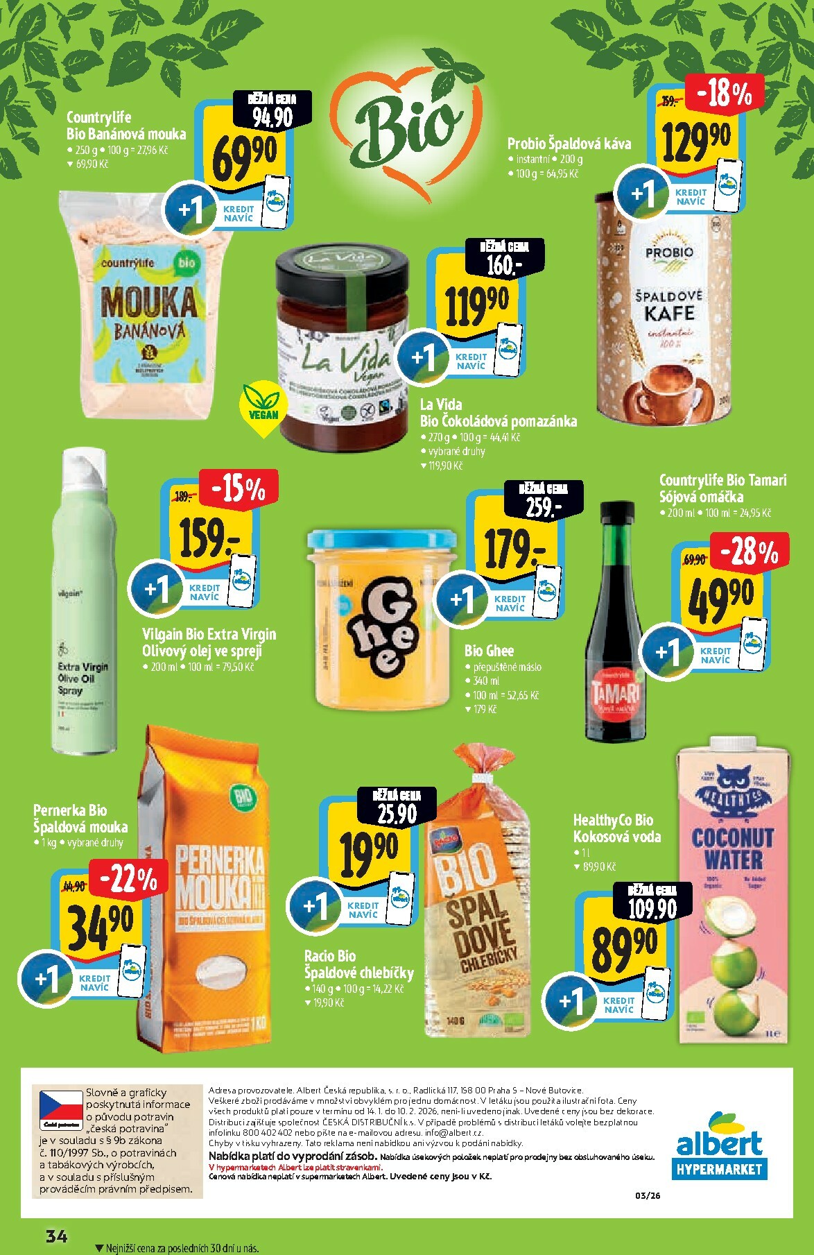 albert - Aktuální leták Albert Hypermarket - Bio od 14.01. do 10.02. - page: 34