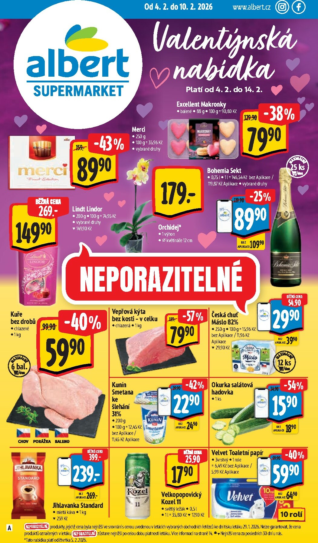 albert - Albert Supermarket leták platný od středy 04.02.2026 do úterý 10.02.2026