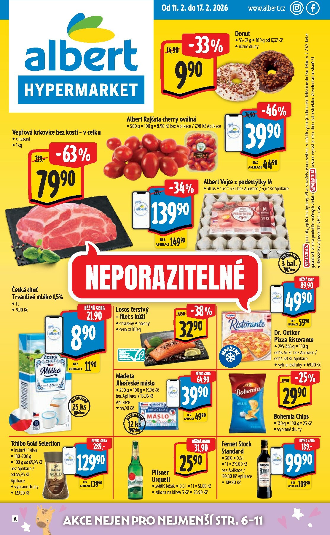 albert - Albert Hypermarket leták platný od středy 11.02.2026 do úterý 17.02.2026