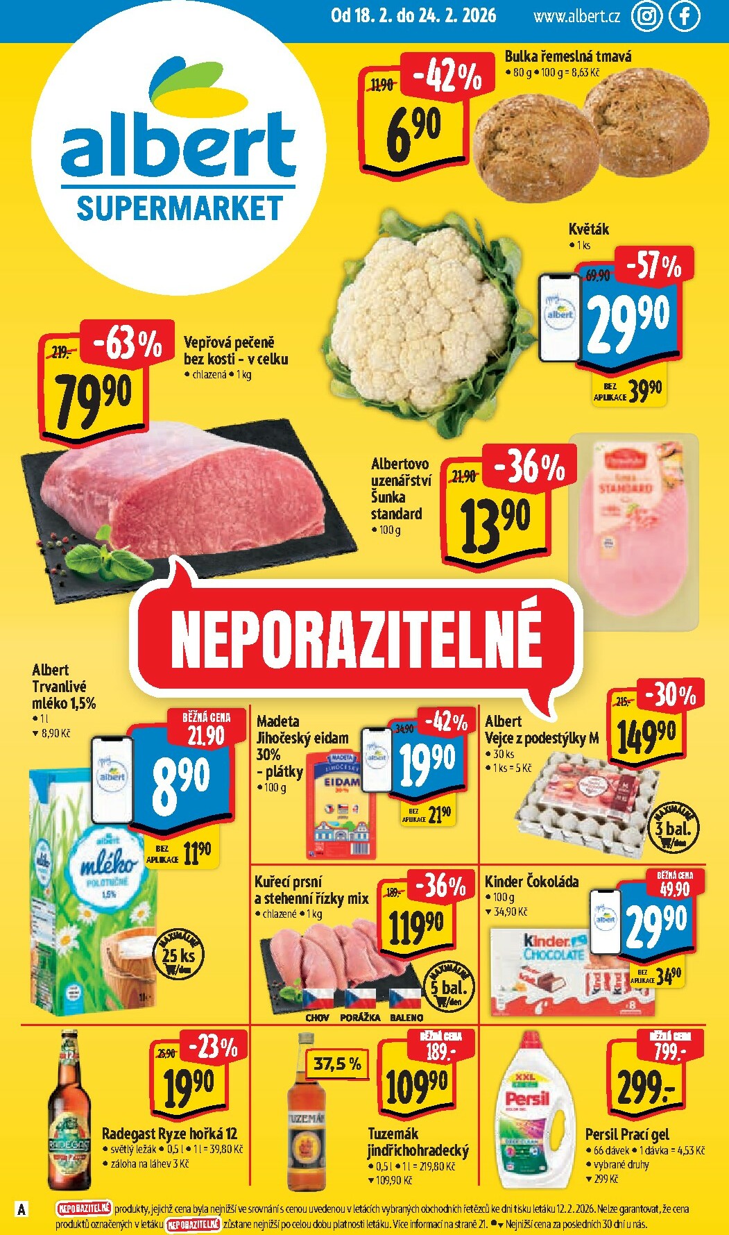 albert - Albert Supermarket leták platný od středy 18.02.2026 do úterý 24.02.2026