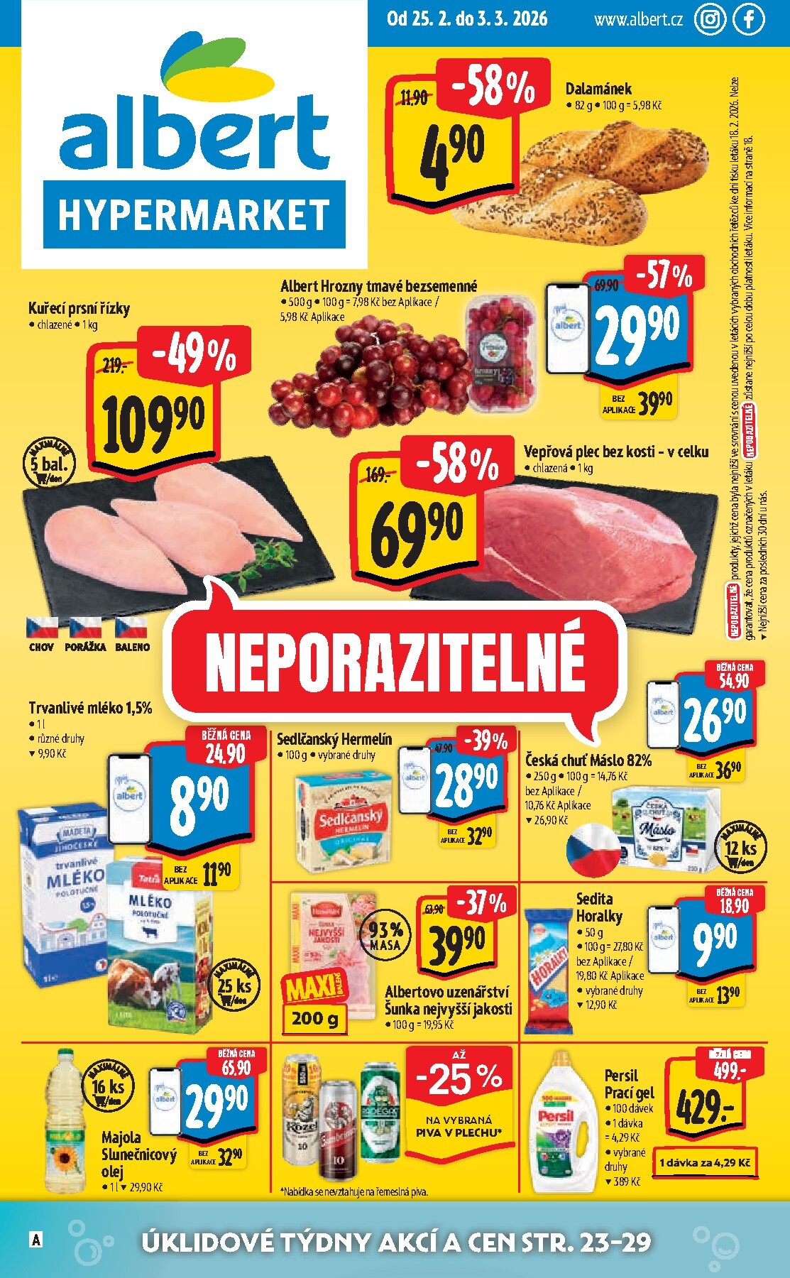 albert - Albert Hypermarket leták platný od středy 25.02.2026 do úterý 03.03.2026