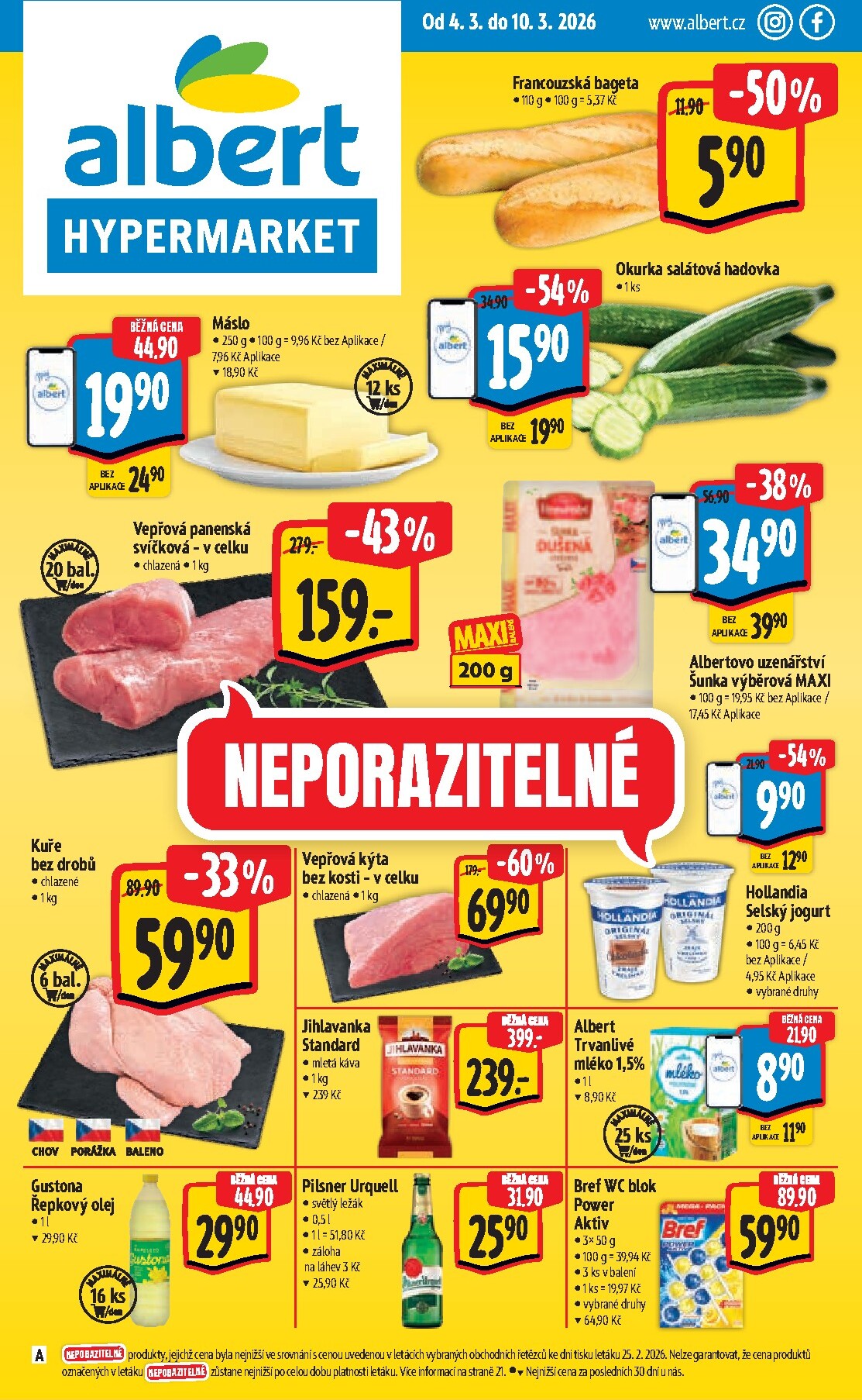 albert - Albert Hypermarket leták platný od středy 04.03.2026 do úterý 10.03.2026